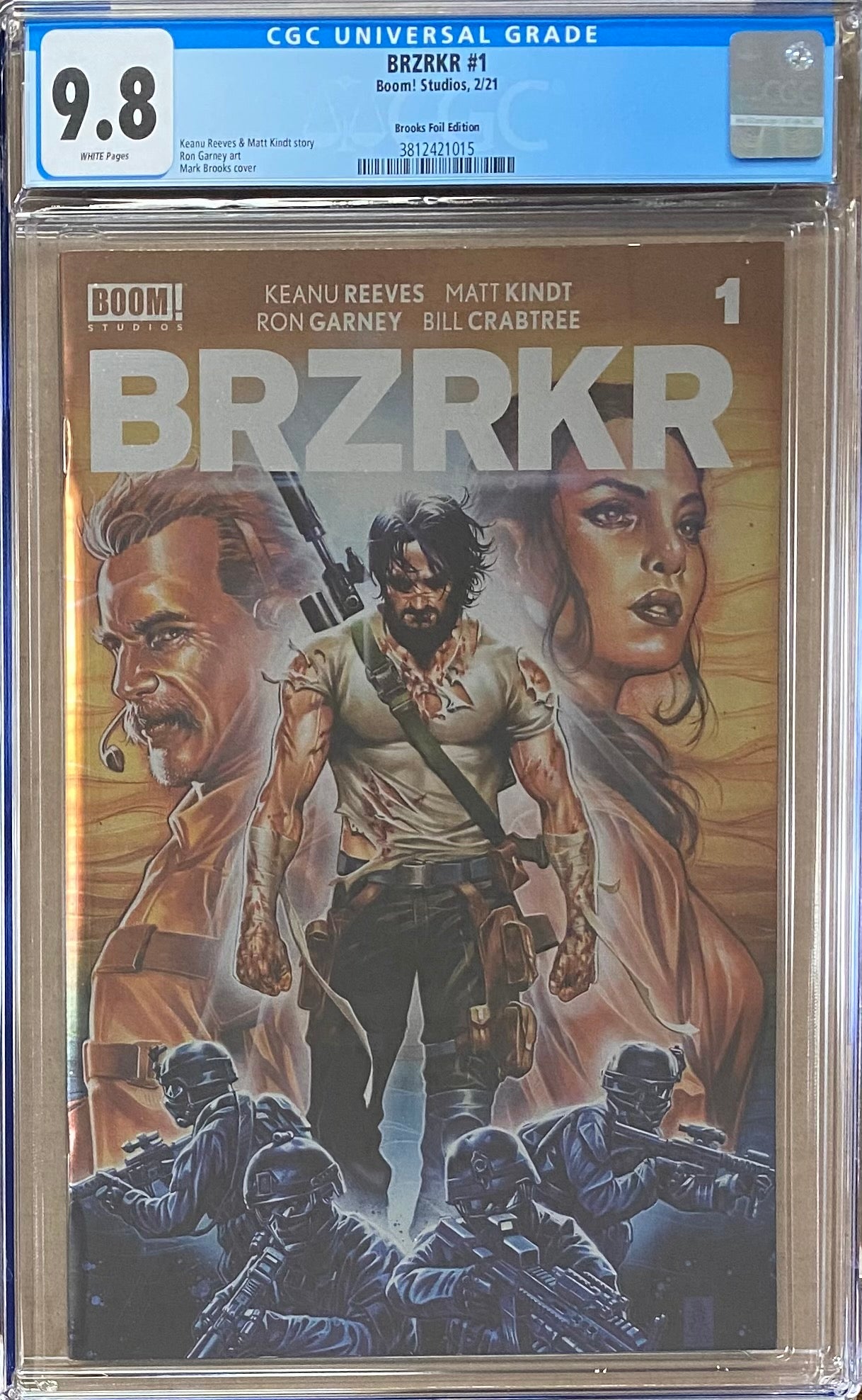 BRZRKR #1 Cover D Brooks Foil Variant CGC 9.8 (Berzerker)
