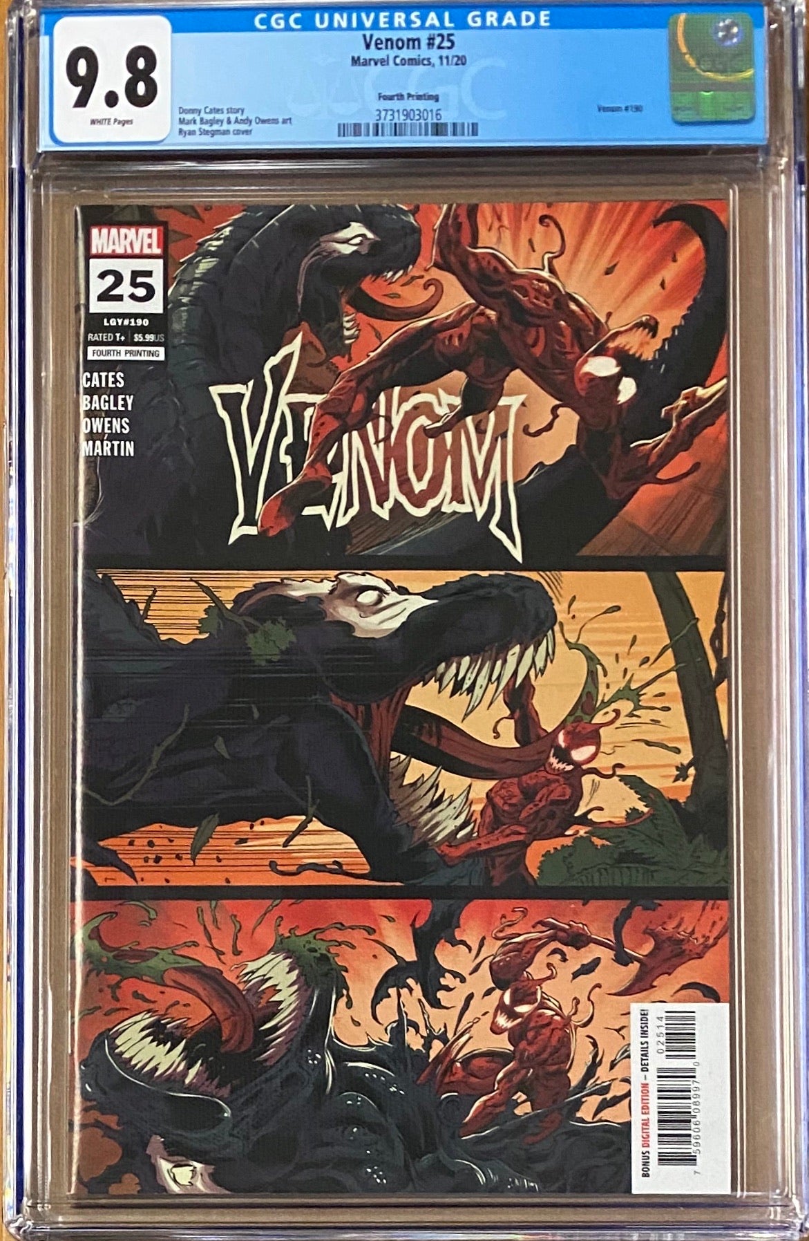 Venom #25 Fourth Printing CGC 9.8