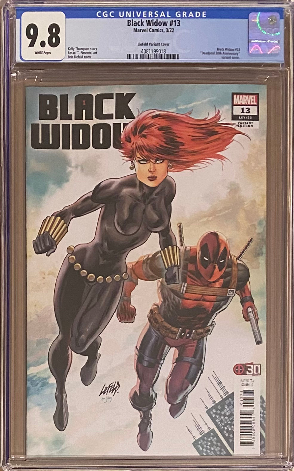 Black Widow #13 Liefeld Deadpool 30th Anniversary Variant CGC 9.8