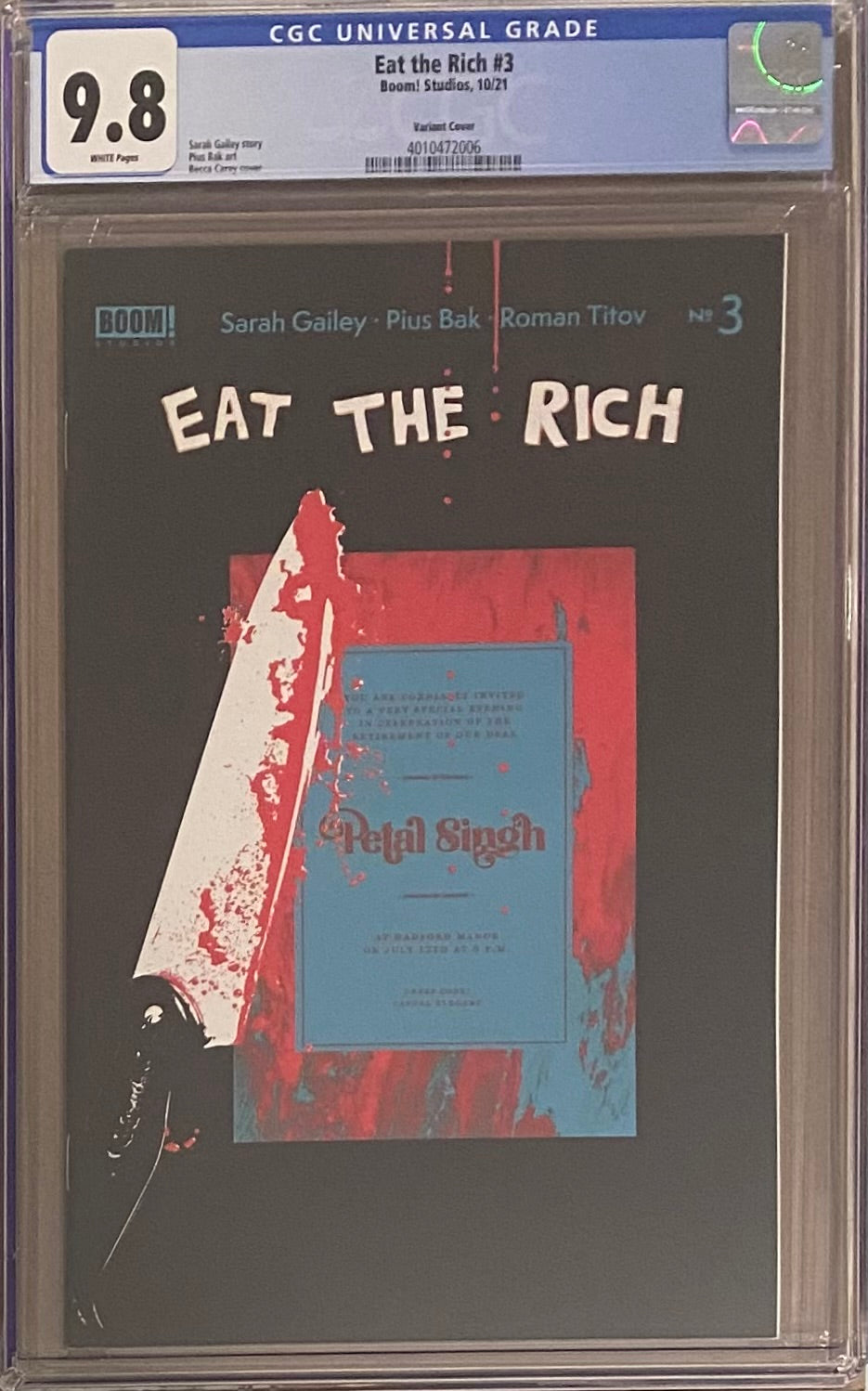 Eat the Rich #3 Variant CGC 9.8