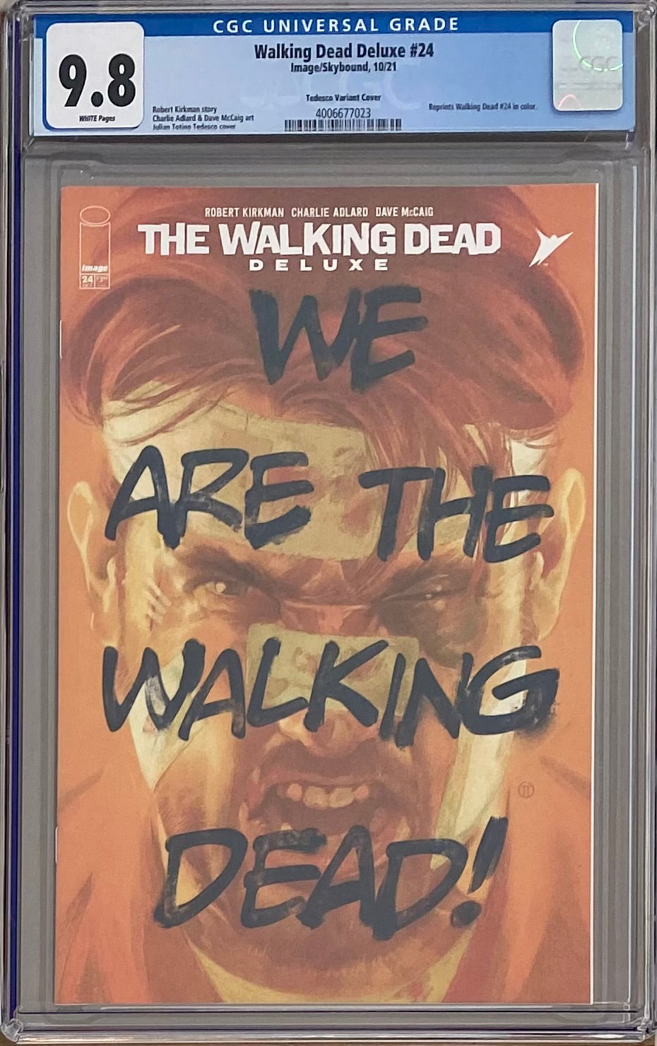 Walking Dead Deluxe #24 Tedesco Variant CGC 9.8