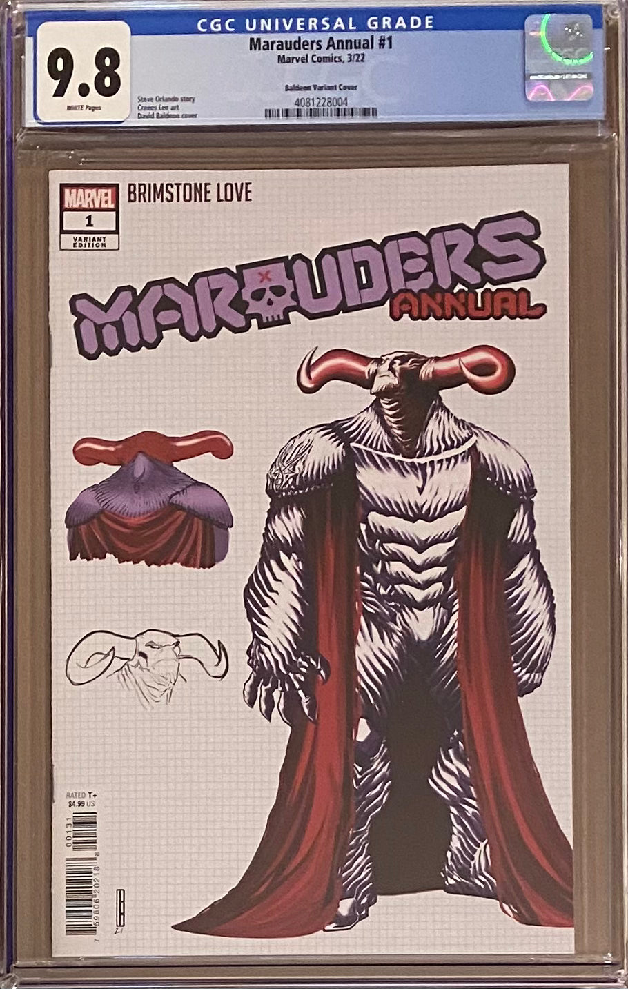 Marauders Annual #1 Baldeon 1:10 Retailer Incentive Variant CGC 9.8