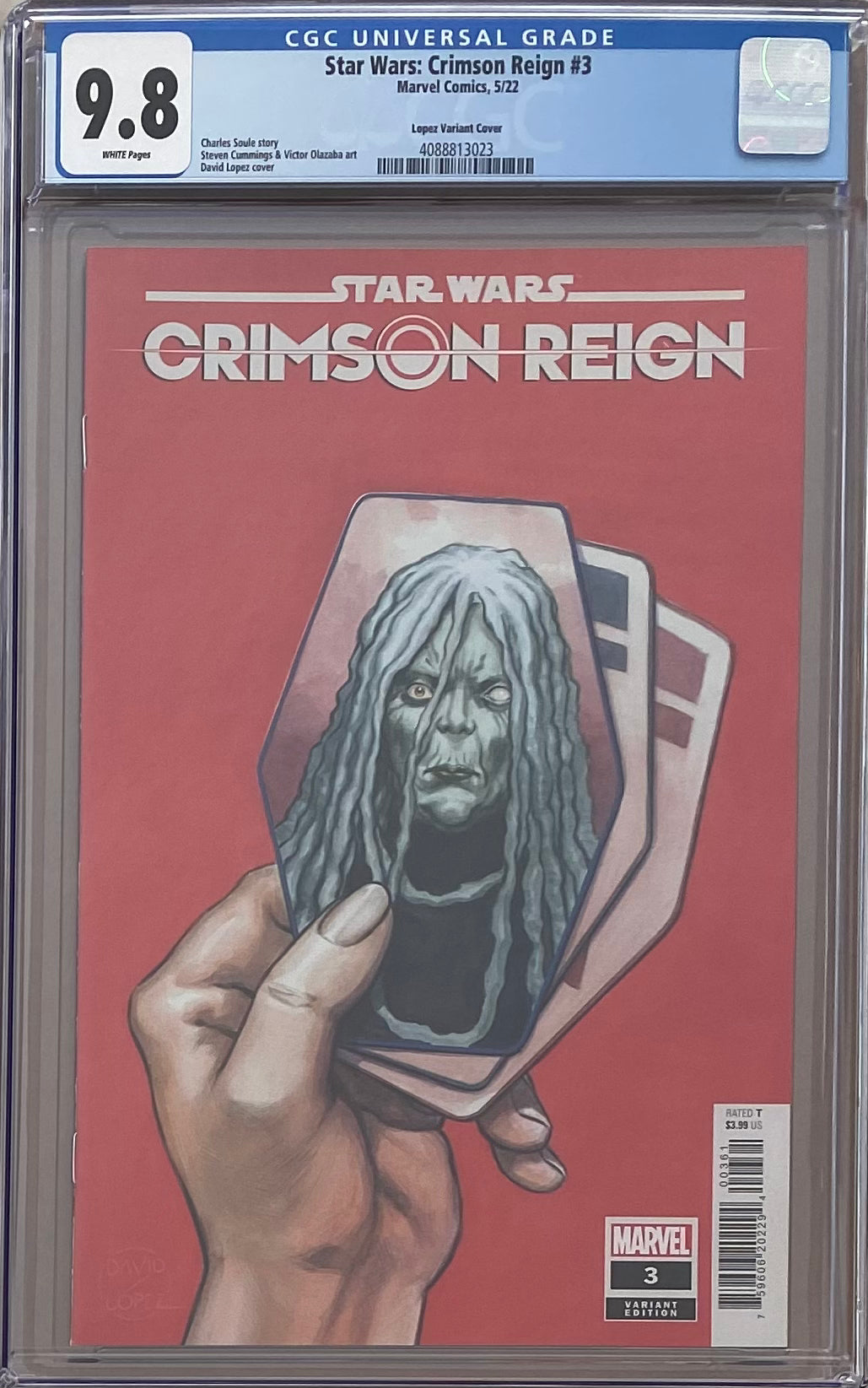 Star Wars: Crimson Reign #3 Lopez 1:25 Retailer Incentive Variant CGC 9.8