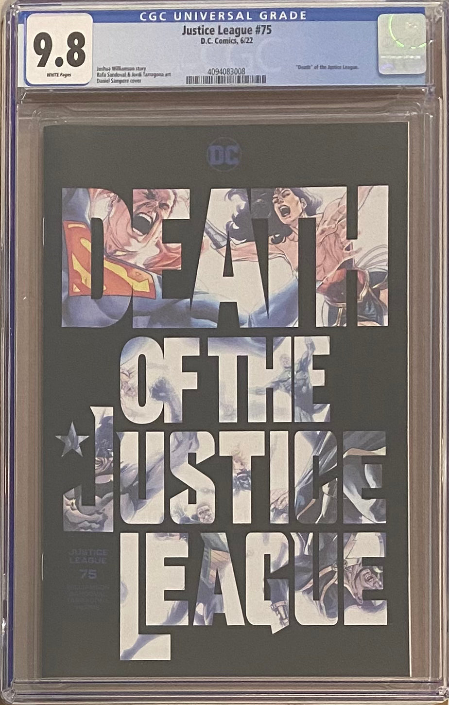 Justice League #75 CGC 9.8 - Death of Justice League