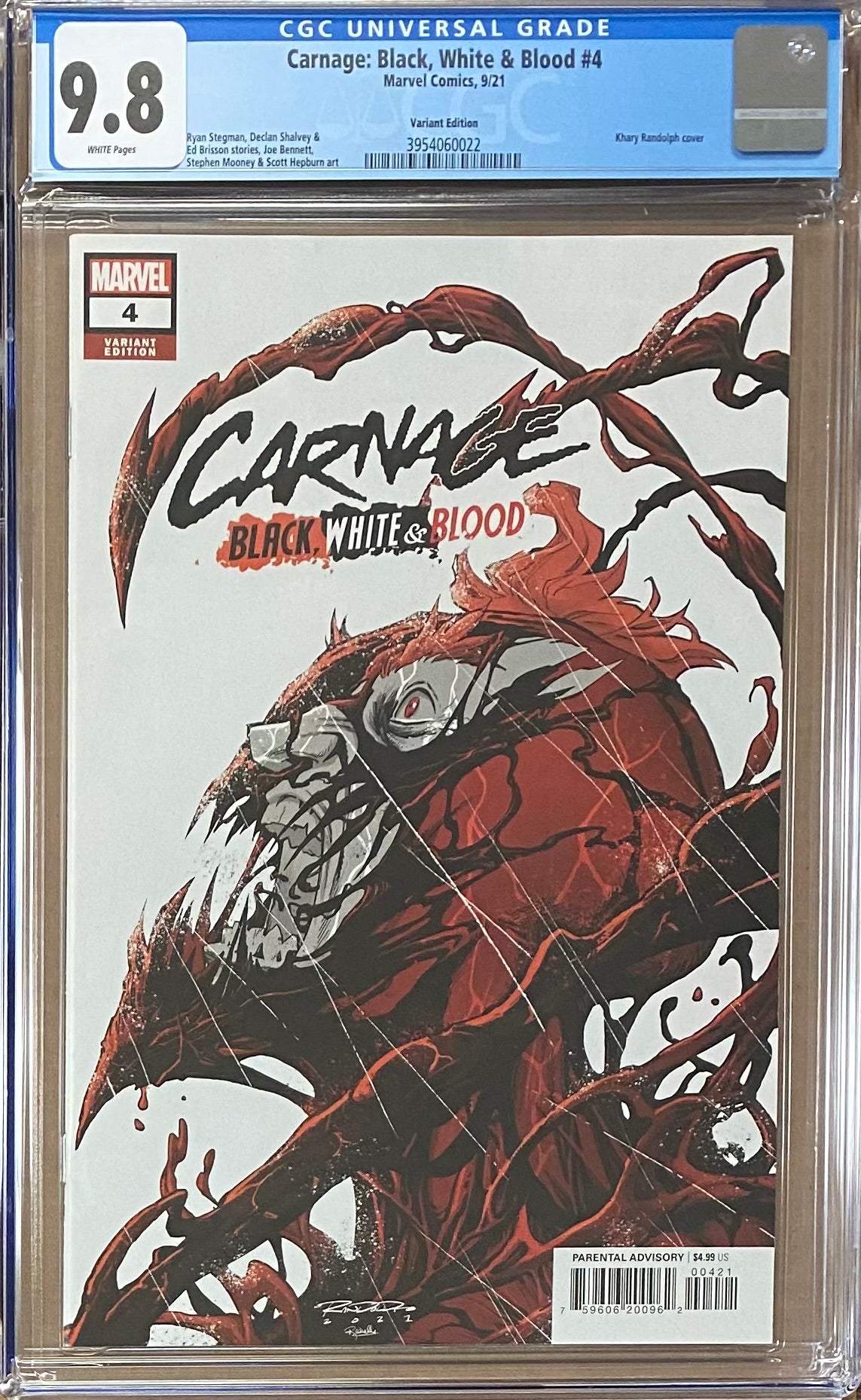 Carnage: Black, White, and Blood #4 Variant CGC 9.8