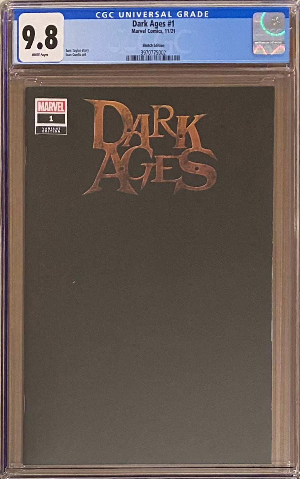 Dark Ages #1 Sketch Edition Variant CGC 9.8