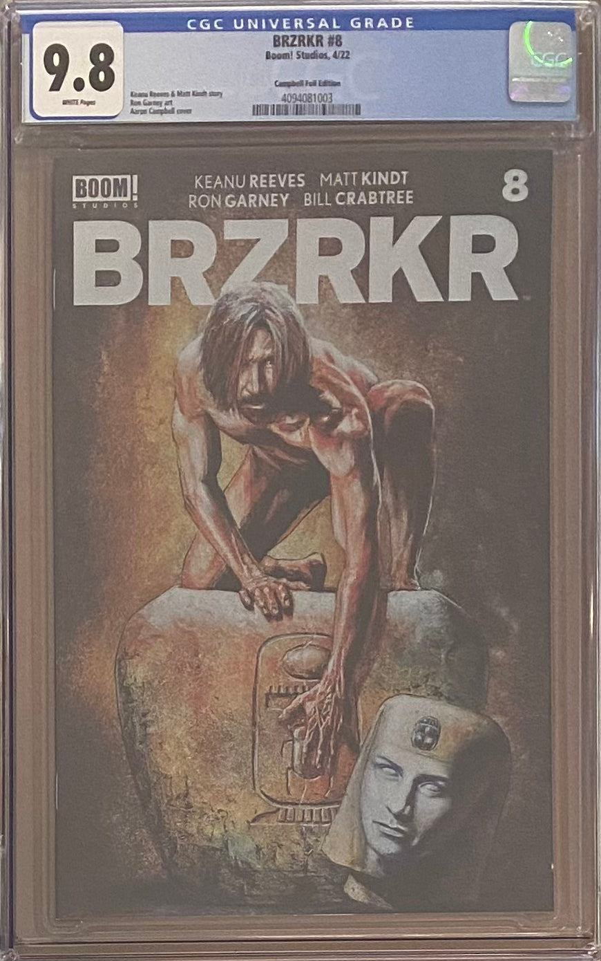 BRZRKR #8 Cover D Campbell Foil Variant CGC 9.8 (Berzerker)