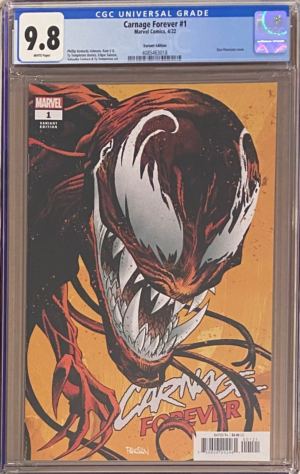 Carnage Forever #1 Panosian 1:25 Retailer Incentive Variant CGC 9.8