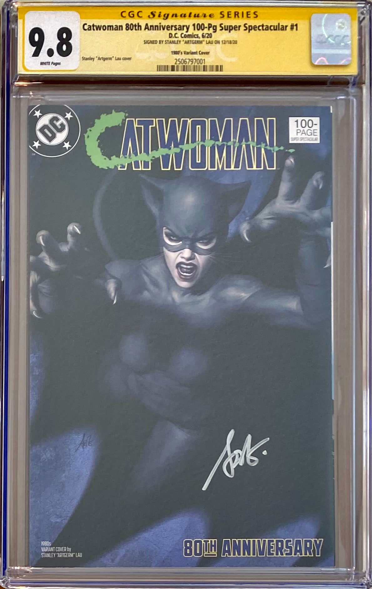 Catwoman 80th Anniversary 100 Page Super Spectacular #1 Artgerm 1980s Variant CGC 9.8 SS