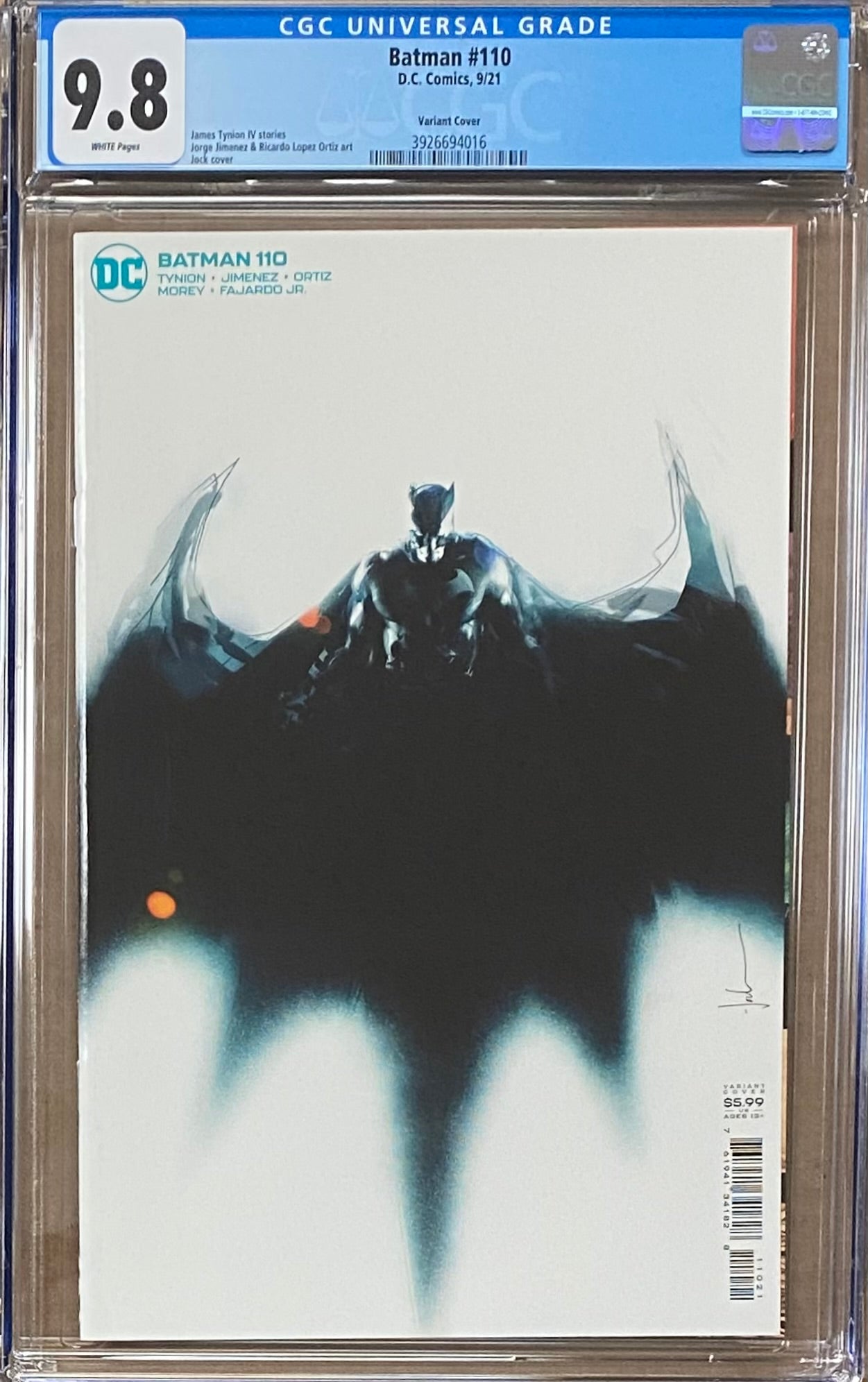 Batman #110 Jock Variant CGC 9.8