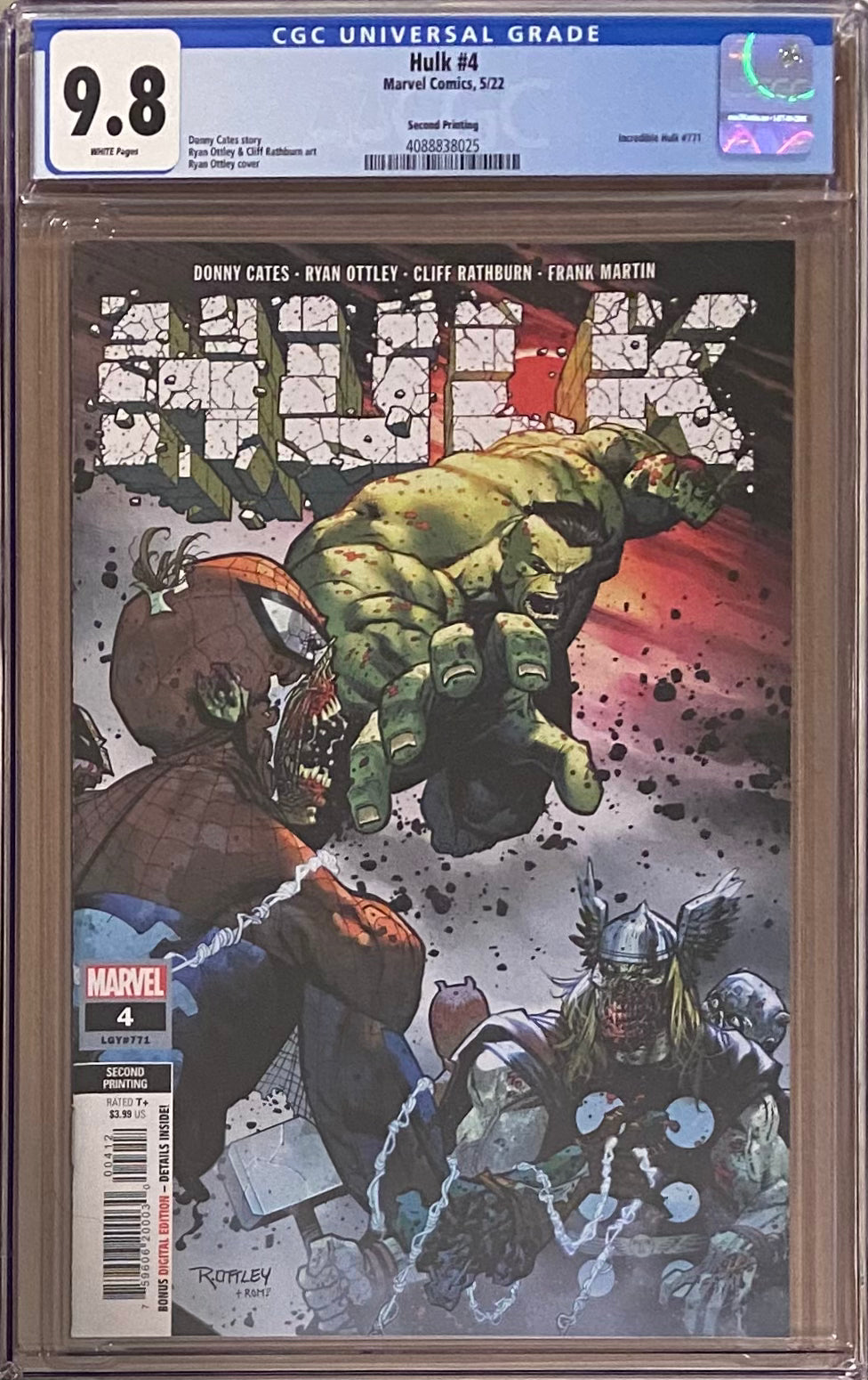 Hulk #4 Second Printing CGC 9.8