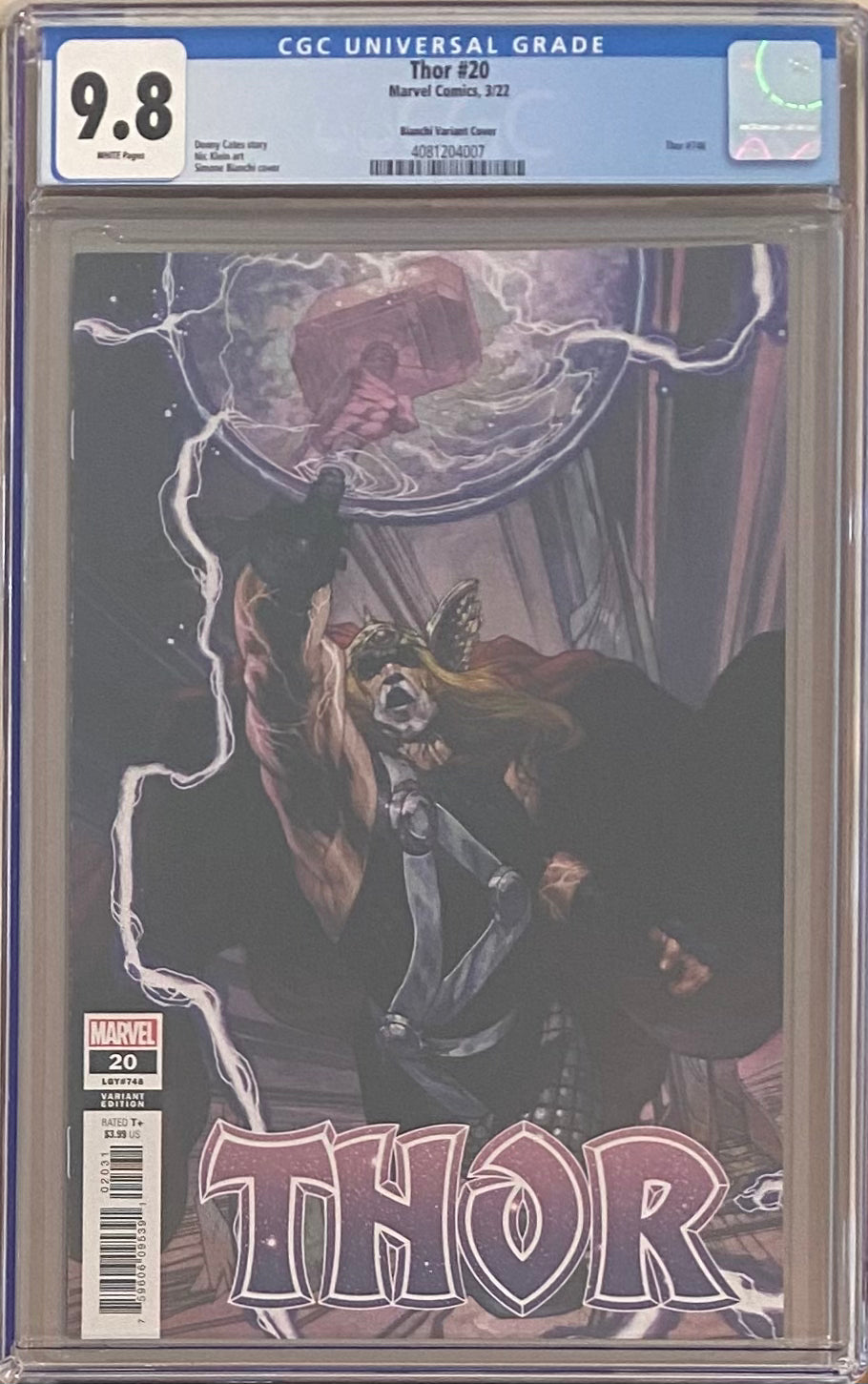 Thor #20 1:25 Bianchi Retailer Incentive Variant CGC 9.8