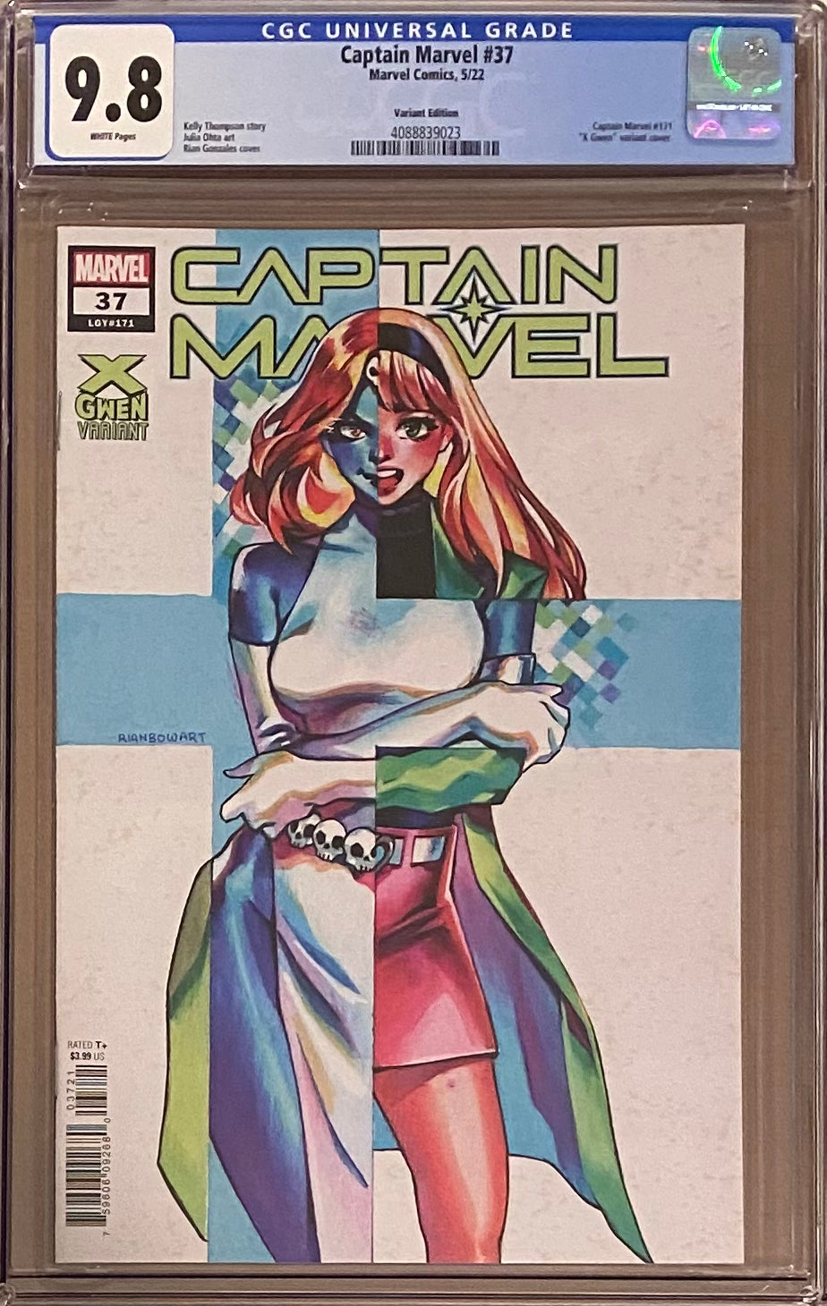 Captain Marvel #37 Gonzales X-Gwen Variant CGC 9.8