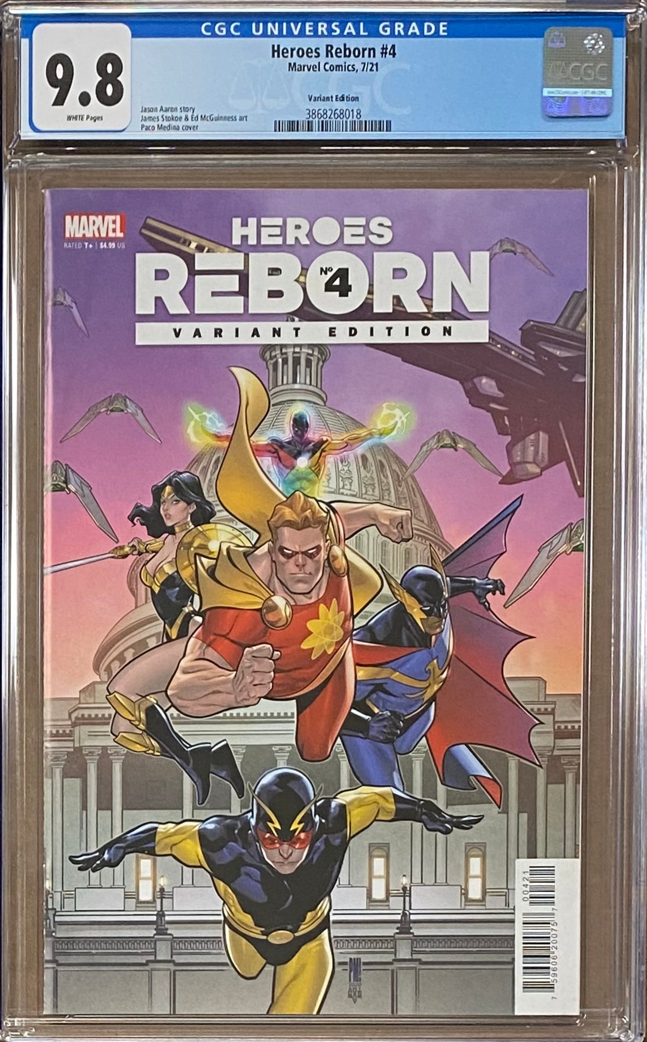 Heroes Reborn #4 Retailer Incentive Variant CGC 9.8