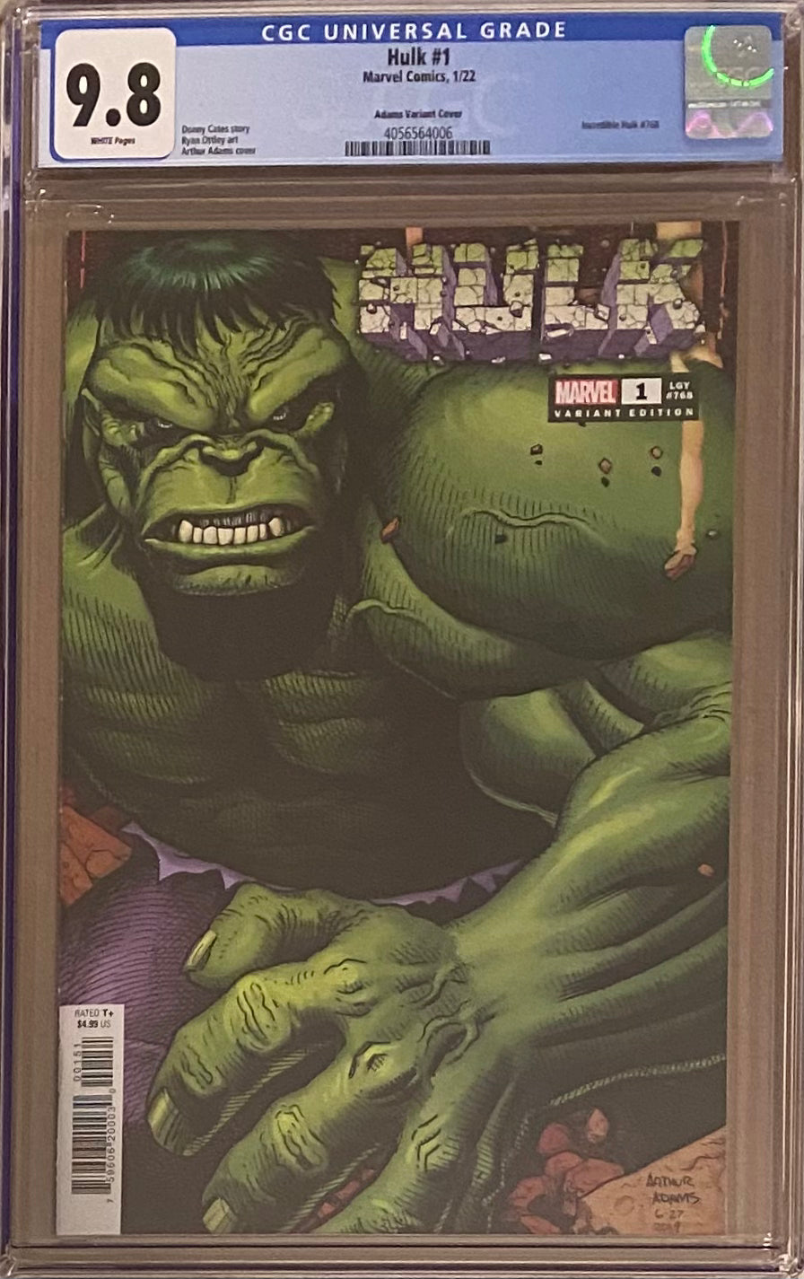 Hulk #1 Adams 1:50 Retailer Incentive Variant CGC 9.8