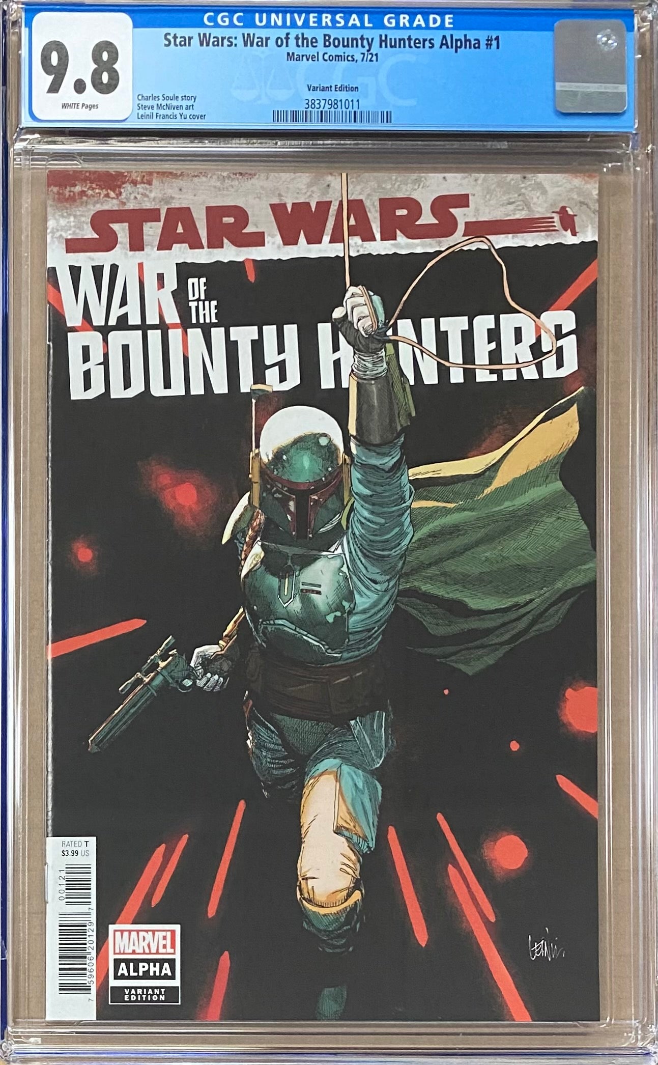 Star Wars: War of the Bounty Hunters Alpha #1 Yu Variant CGC 9.8