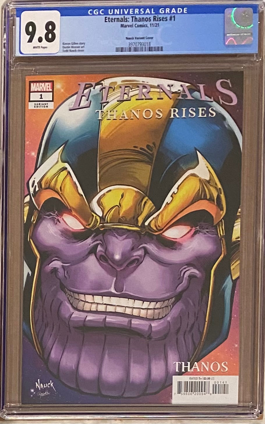 Eternals: Thanos Rises #1 Nauck Variant CGC 9.8