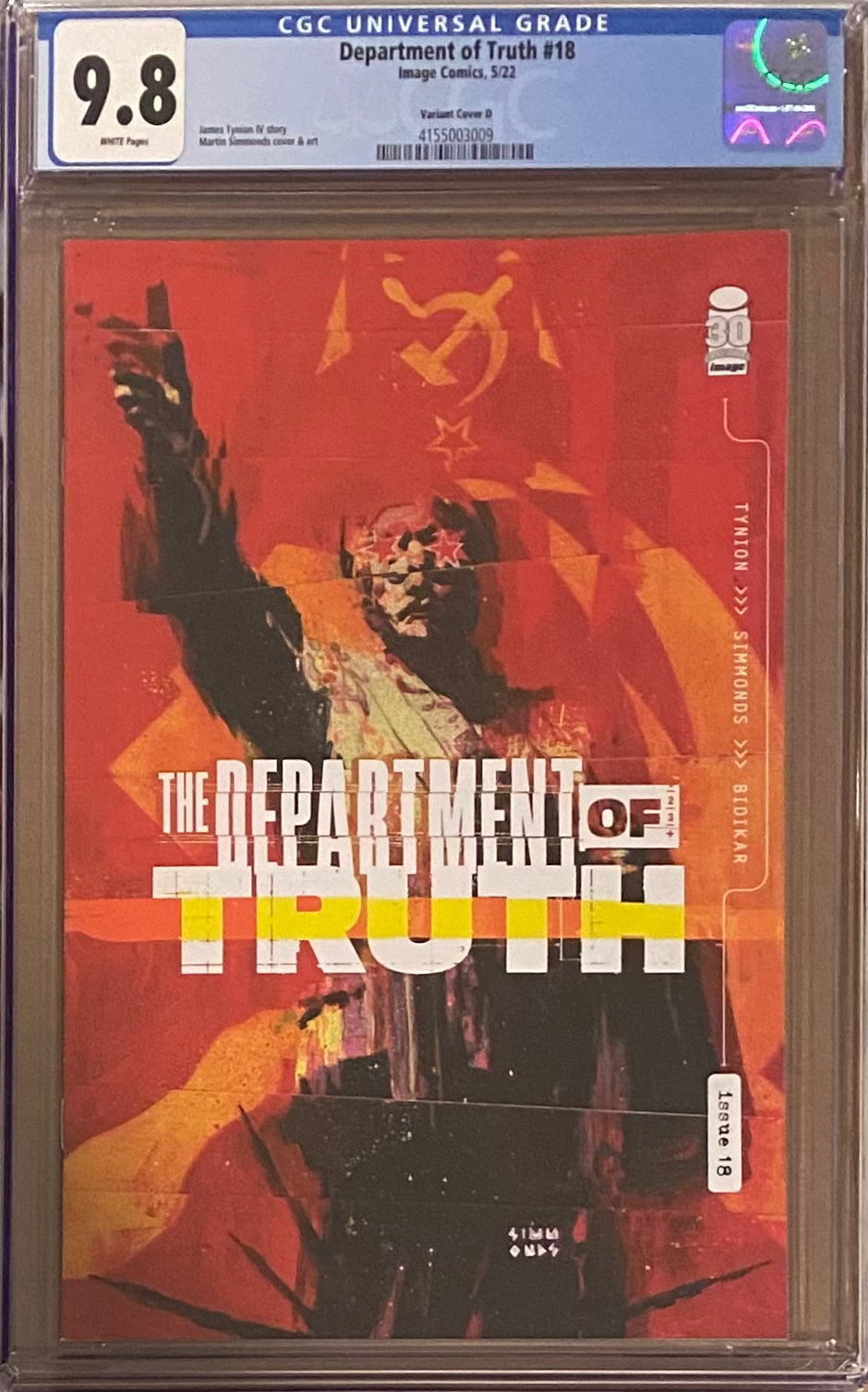 Department of Truth #18 Shehan 1:25 Retailer Incentive Variant CGC 9.8