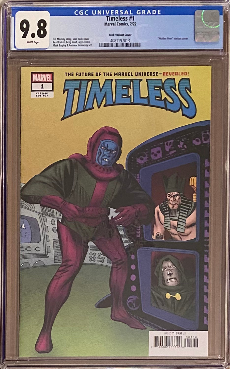 Timeless #1 Heck 1:50 Retailer Incentive Variant CGC 9.8