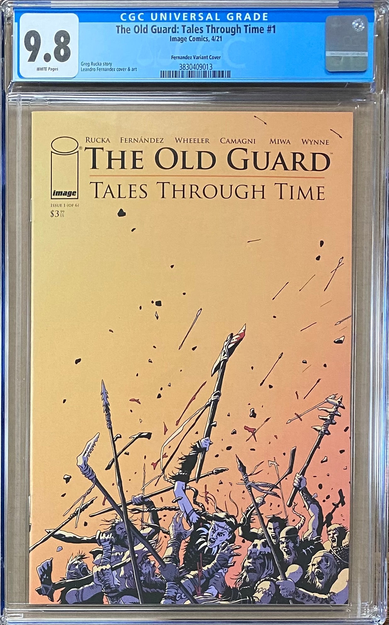 The Old Guard: Tales Through Time #1 Fernandez "Battlefield" Variant CGC 9.8