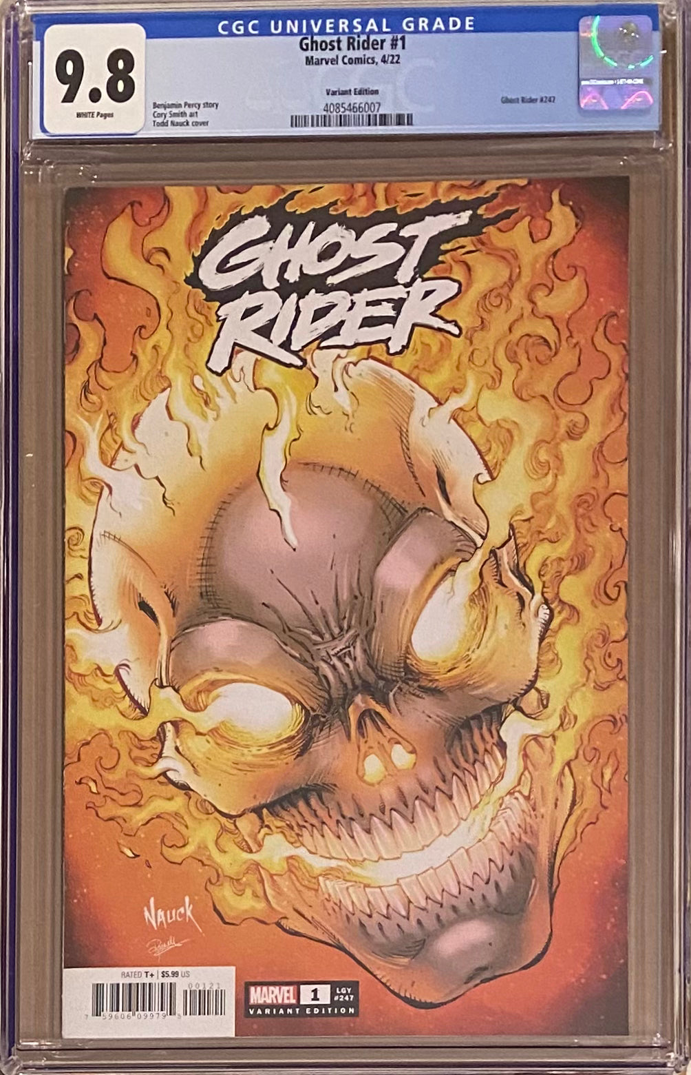 Ghost Rider #1 Nauck Headshot Variant CGC 9.8