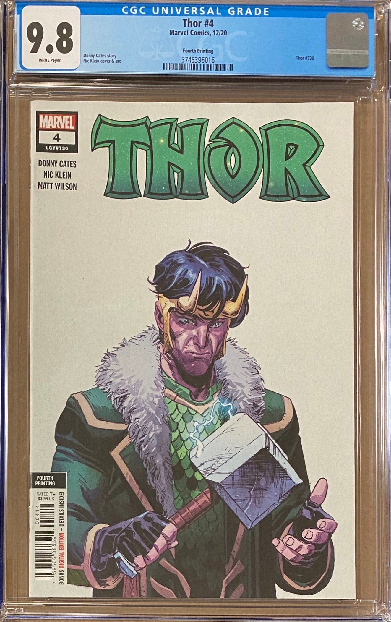 Thor #4 Fourth Printing CGC 9.8