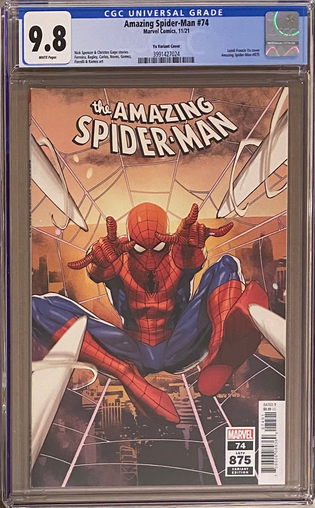 Amazing Spider-Man #74 (#875) Yu Variant CGC 9.8