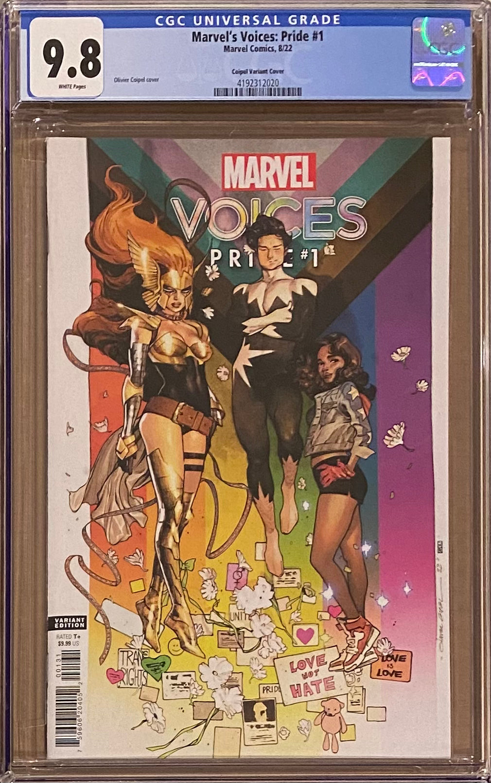 Marvel Voices: Pride #1 Coipel Variant CGC 9.8 - First appearance Escapade