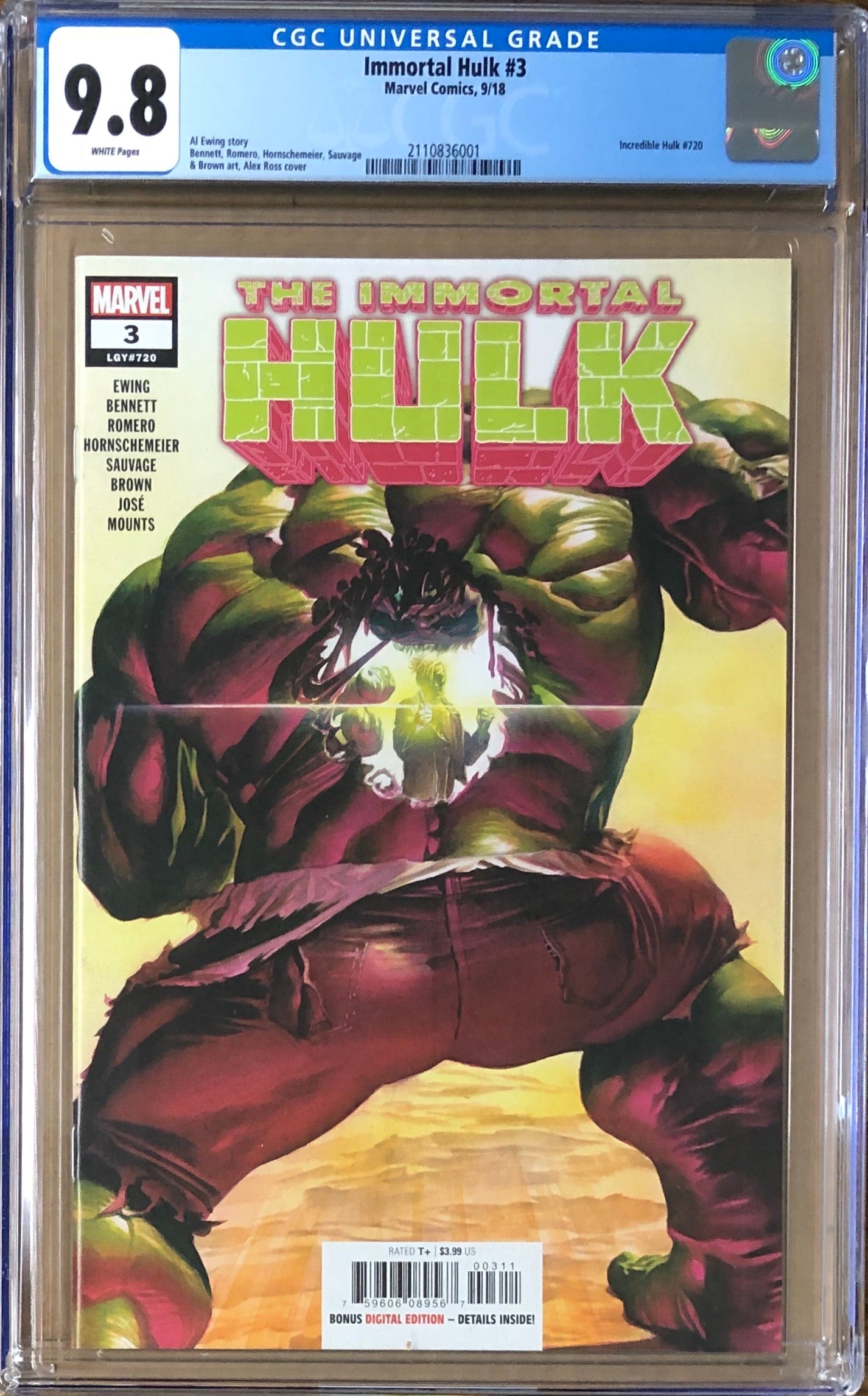Immortal Hulk #3 CGC 9.8