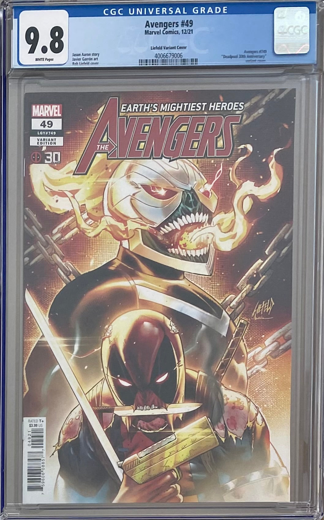 Avengers #49 Liefeld Deadpool 30th Anniversary Variant CGC 9.8