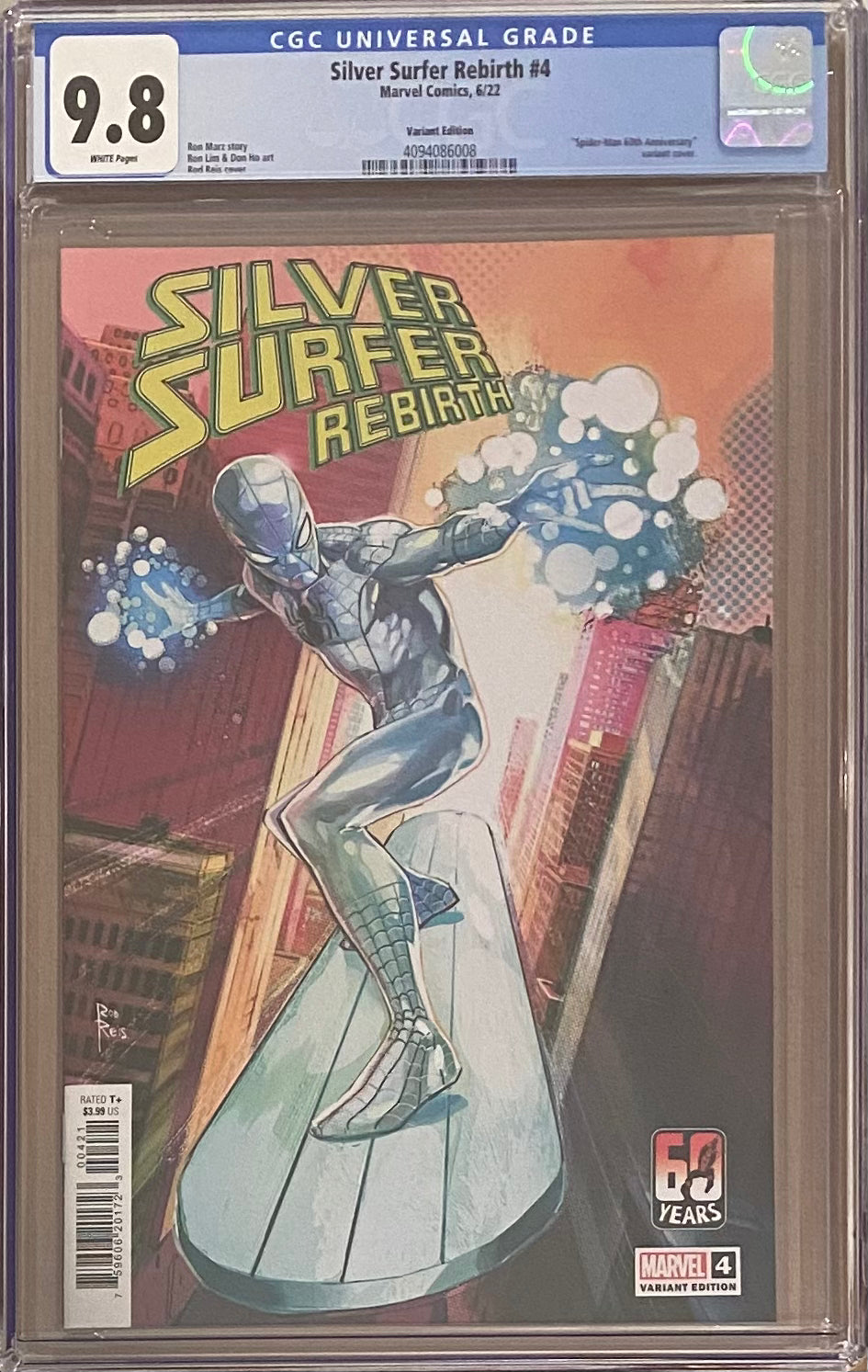 Silver Surfer: Rebirth #4 Reis Variant CGC 9.8