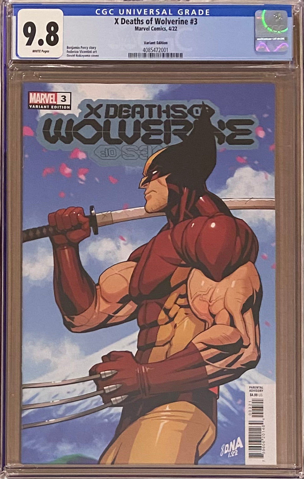 X Deaths of Wolverine #3 Nakayama 1:25 Retailer Incentive Variant CGC 9.8