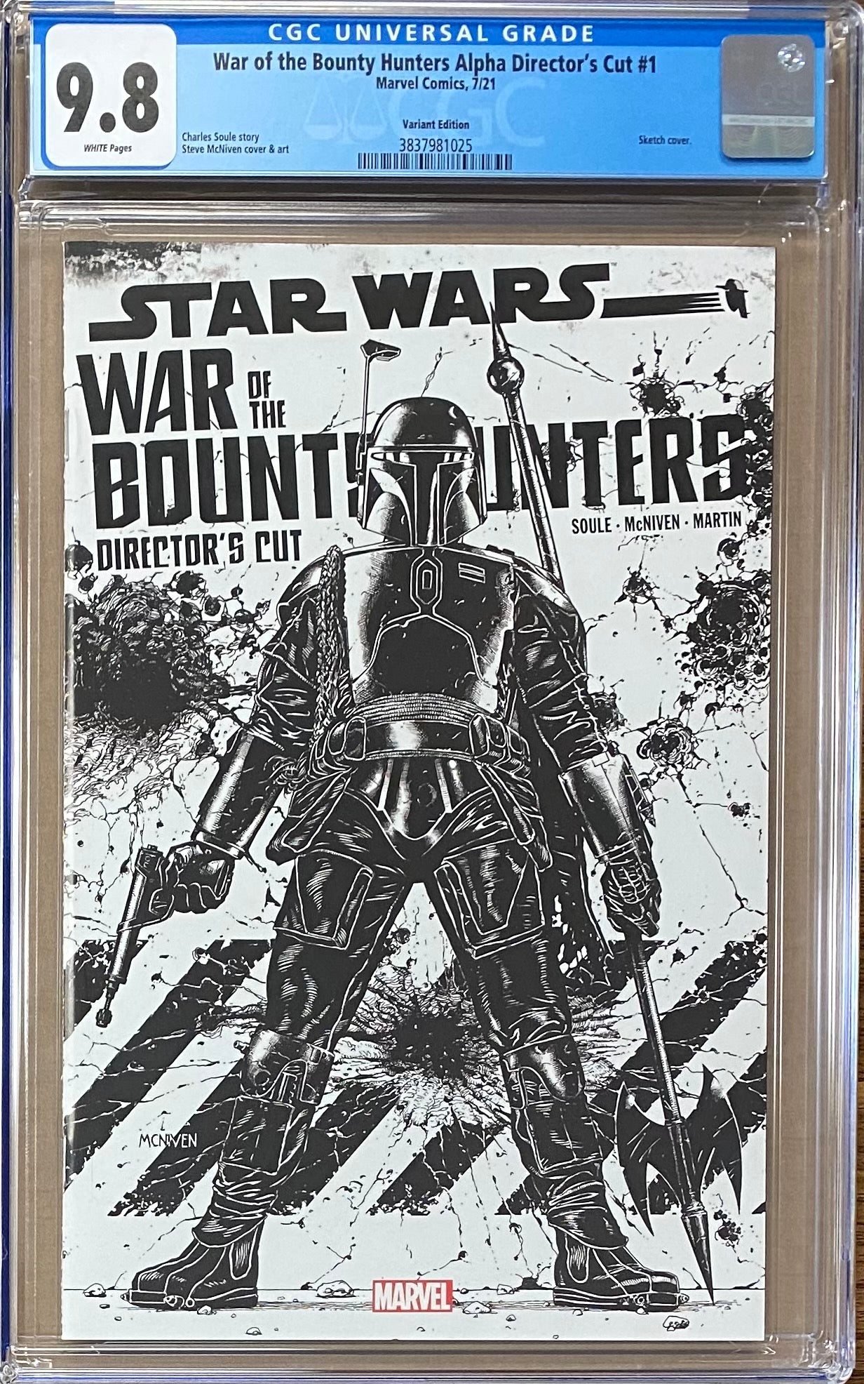 Star Wars: War of the Bounty Hunters Alpha #1 Director's Cut Retailer Incentive Variant CGC 9.8