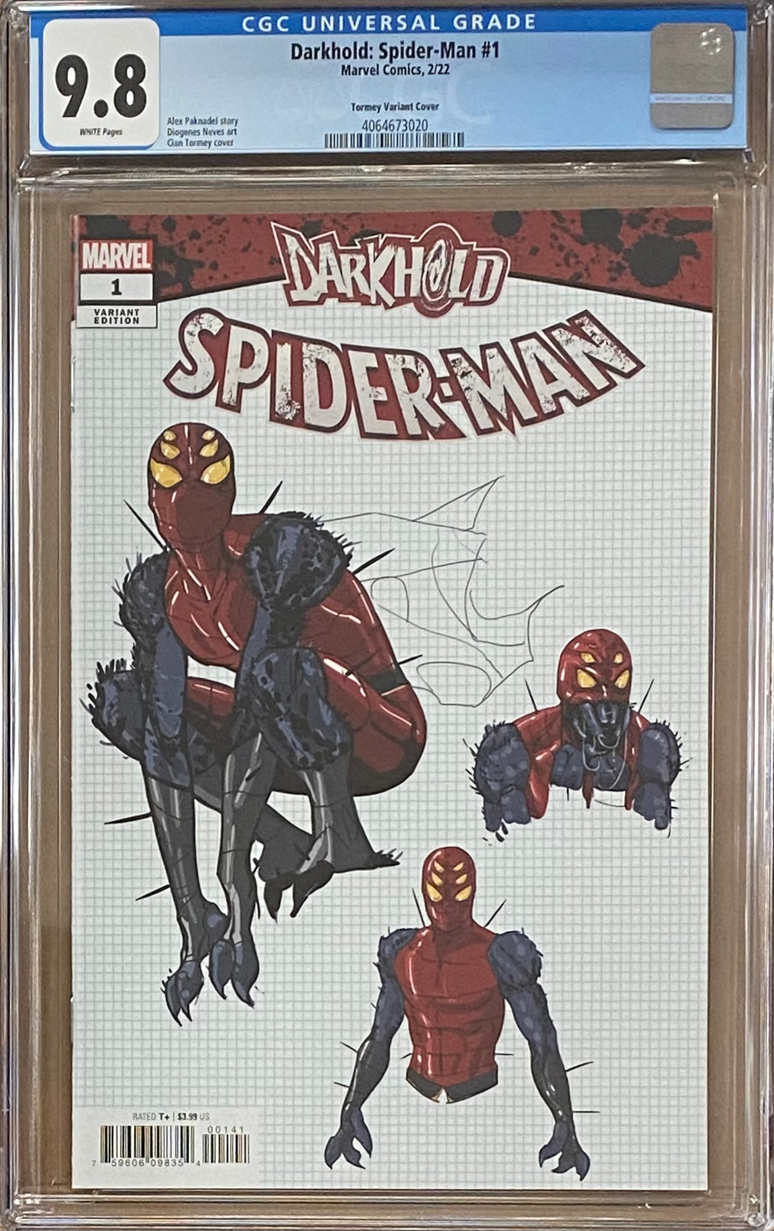 Darkhold: Spider-Man #1 Tormey 1:10 Retailer Incentive Variant CGC 9.8