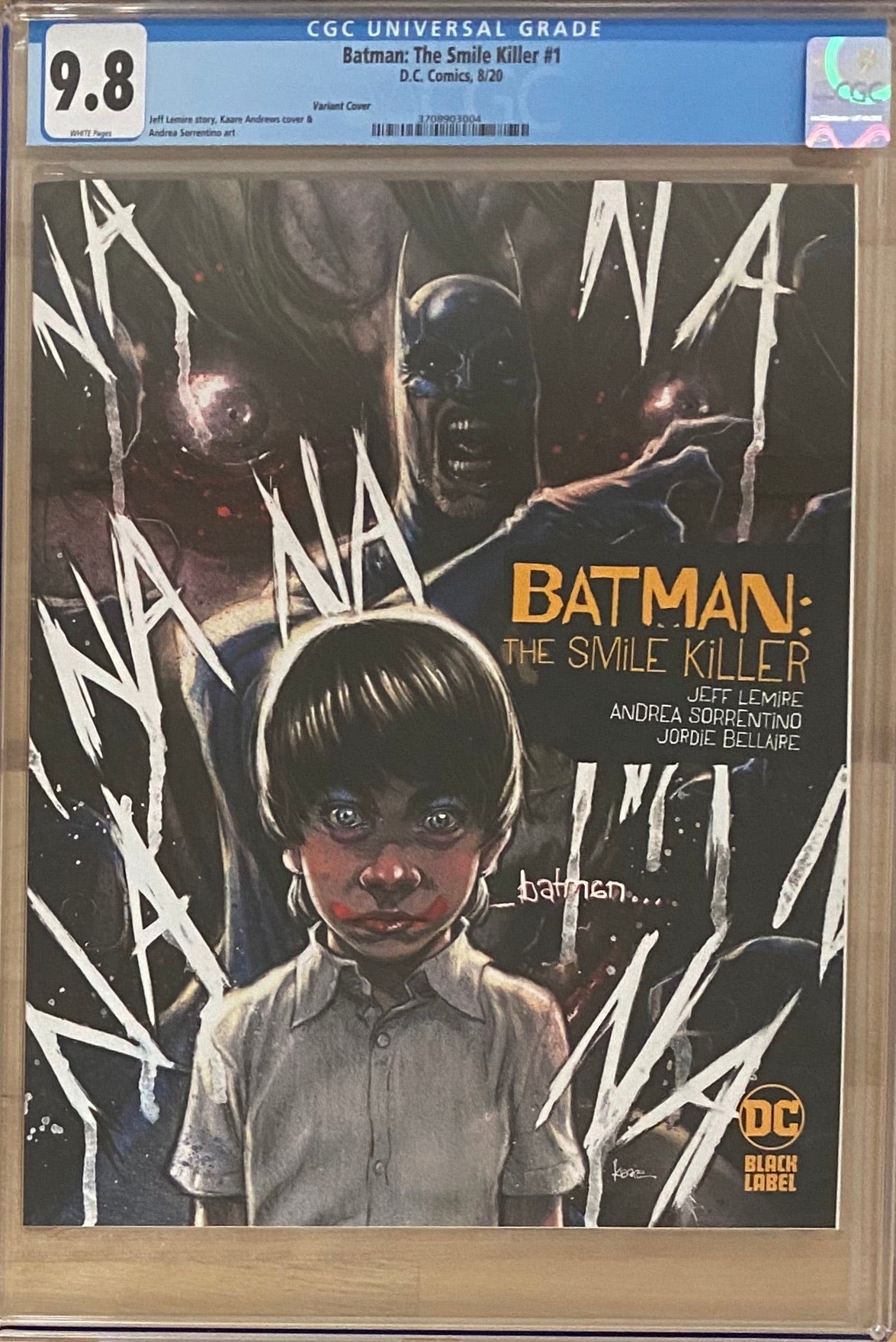 Batman: The Smile Killer #1 Variant DC Black Label CGC 9.8
