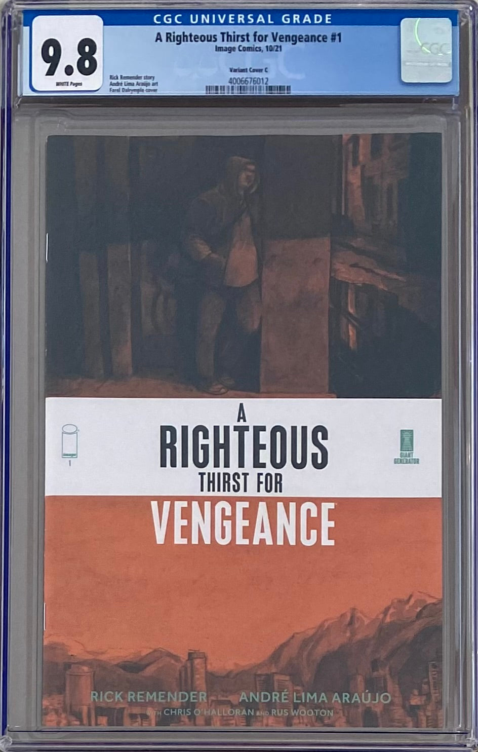 A Righteous Thirst For Vengeance #1 Dalrymple Variant CGC 9.8