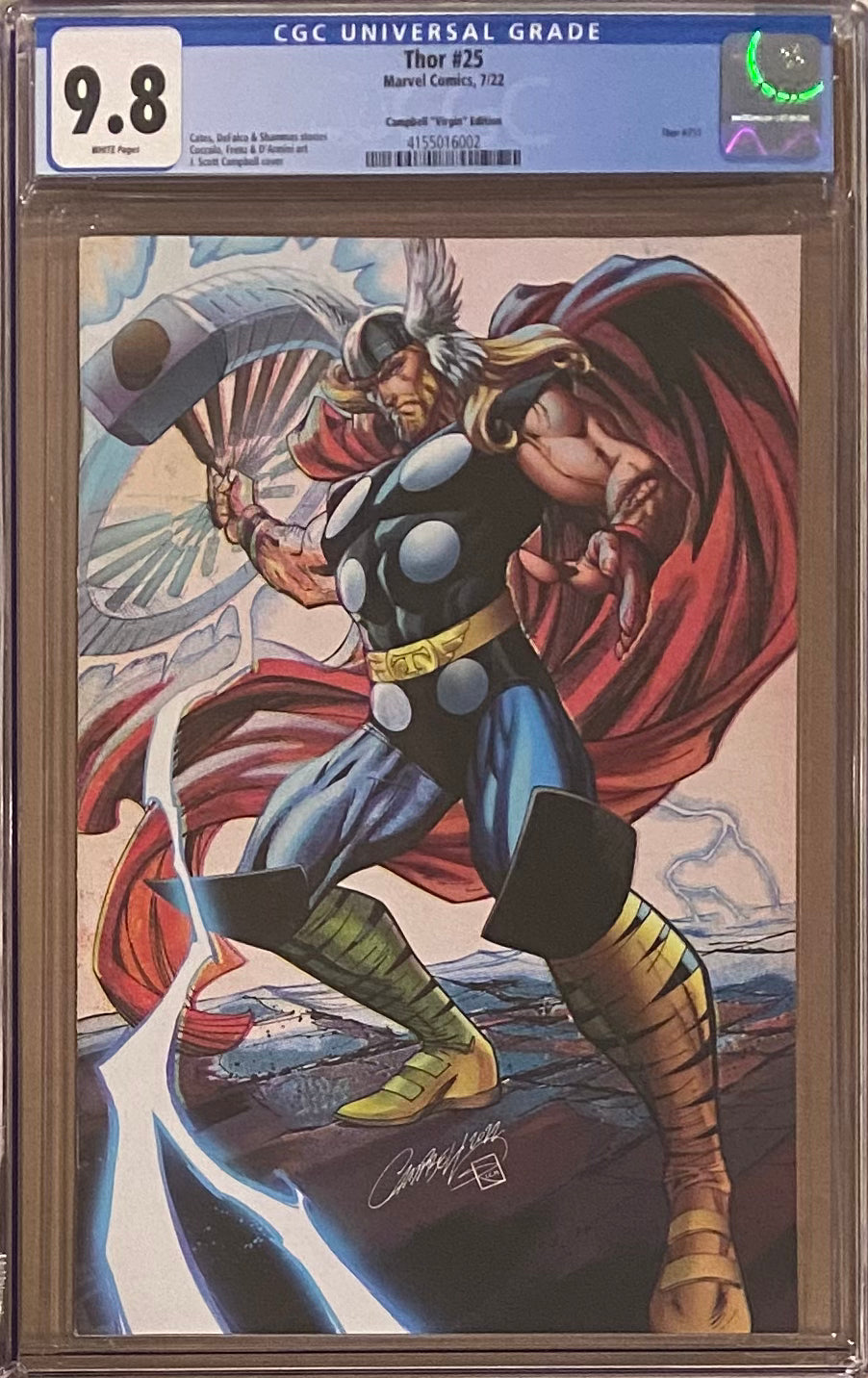 Thor #25 Campbell 1:100 Virgin Retailer Incentive Variant CGC 9.8