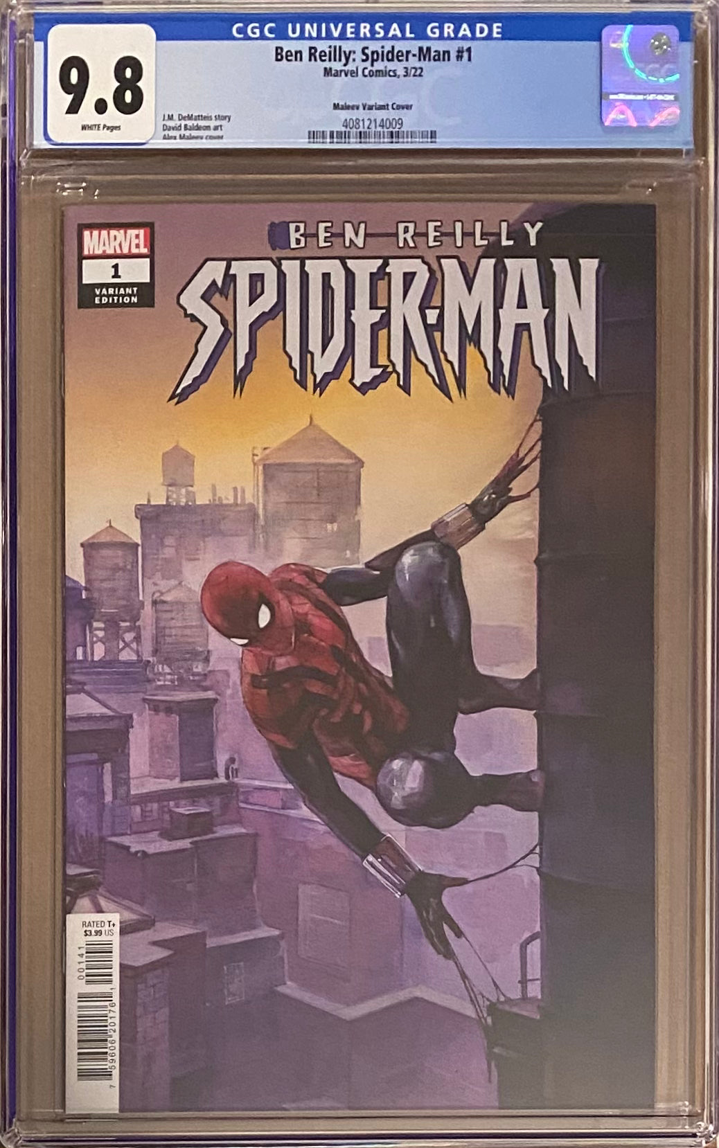 Ben Reilly: Spider-Man #1 Maleev 1:25 Retailer Incentive Variant CGC 9.8