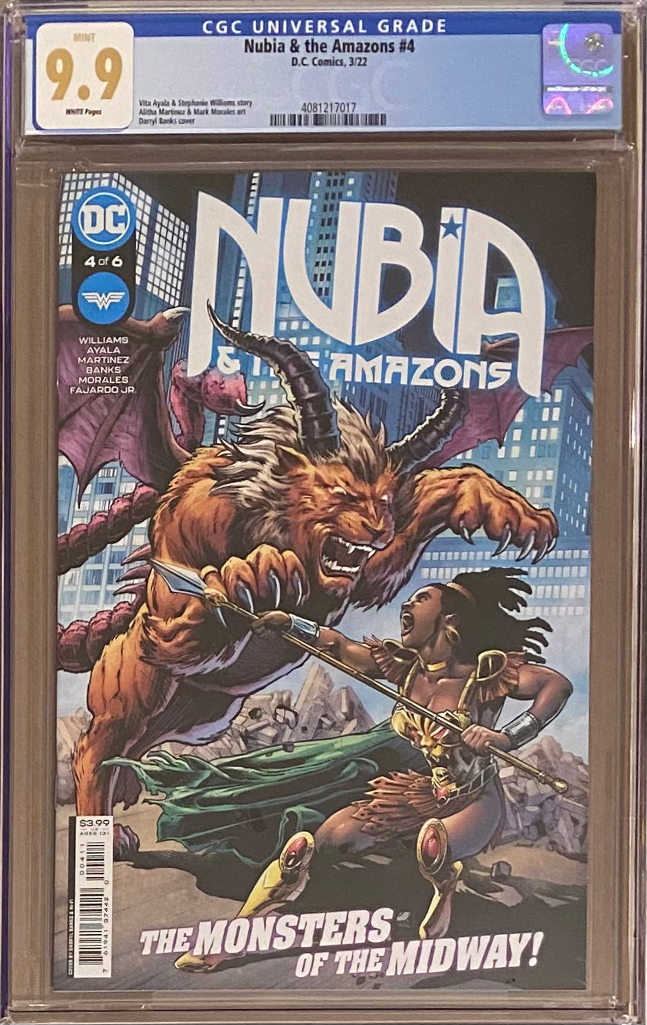 Nubia and the Amazons #4 CGC 9.9 MINT