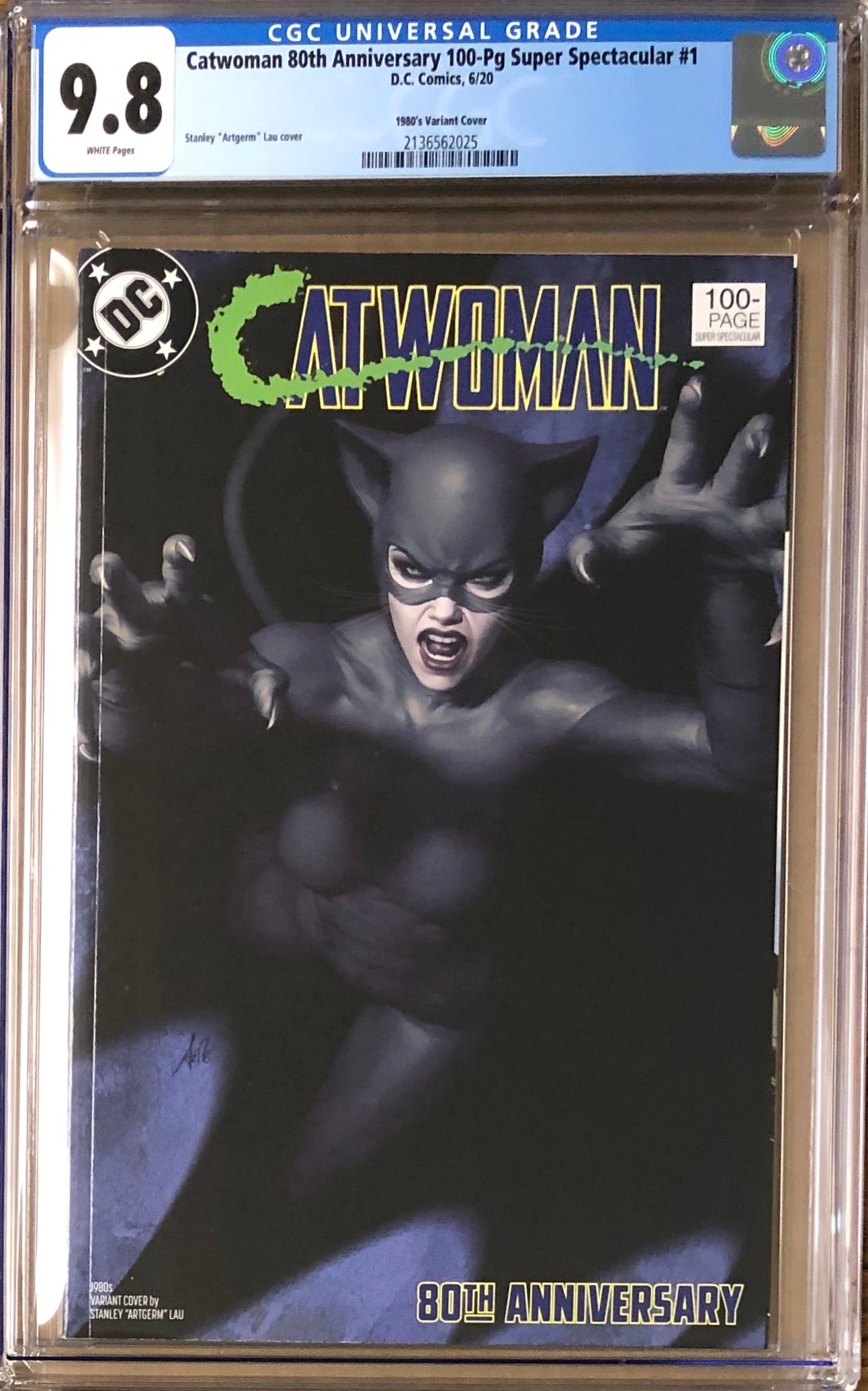 Catwoman 80th Anniversary 100 Page Super Spectacular #1 Artgerm 1980s Variant CGC 9.8
