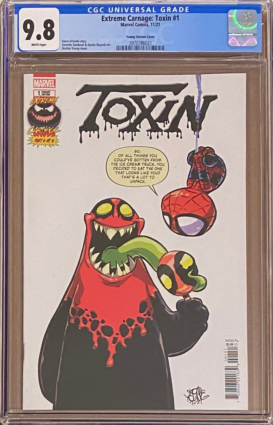 Extreme Carnage: Toxin #1 Young Variant CGC 9.8