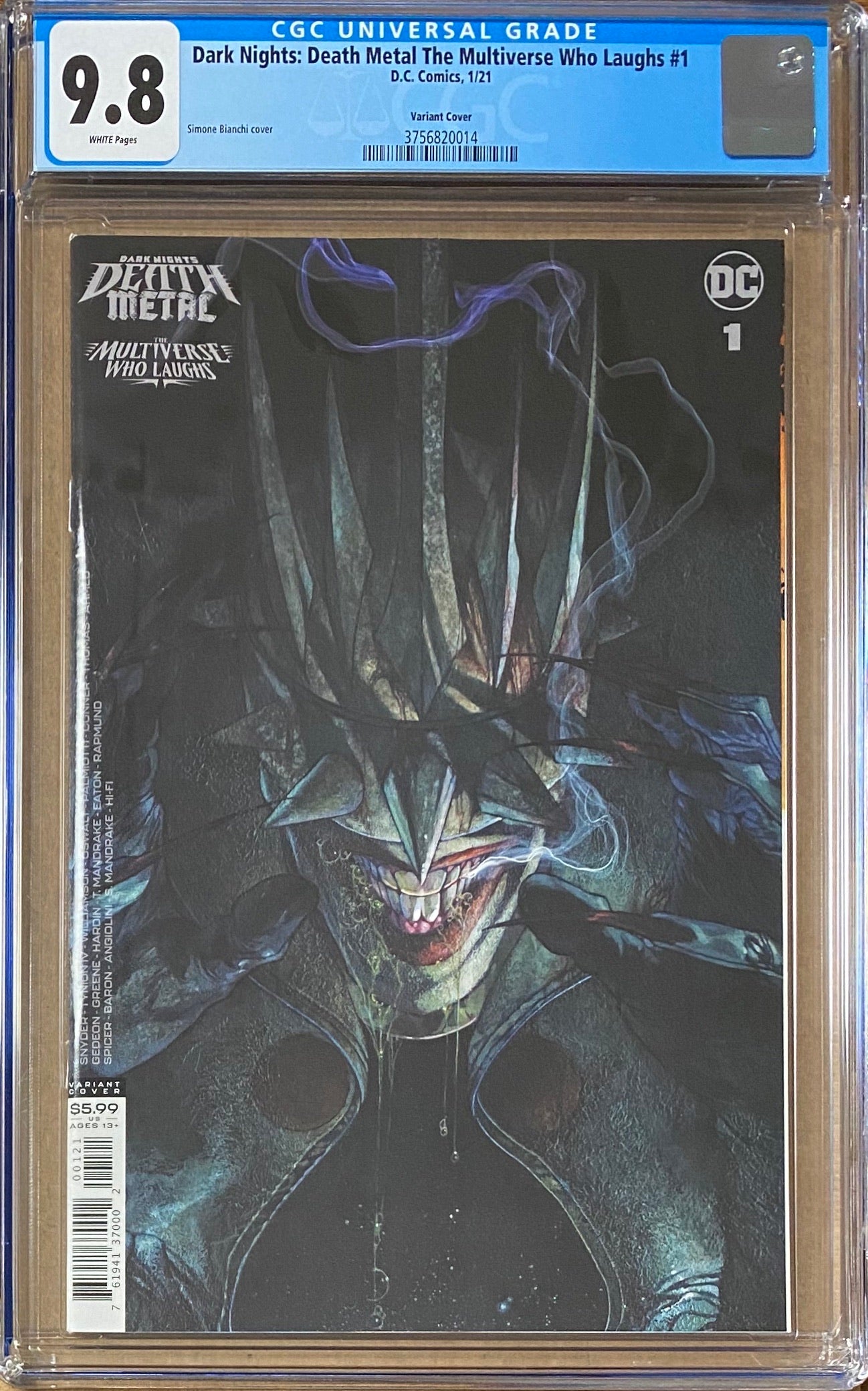 Dark Nights Death Metal: The Multiverse Who Laughs #1 Bianchi Retailer Incentive Variant CGC 9.8