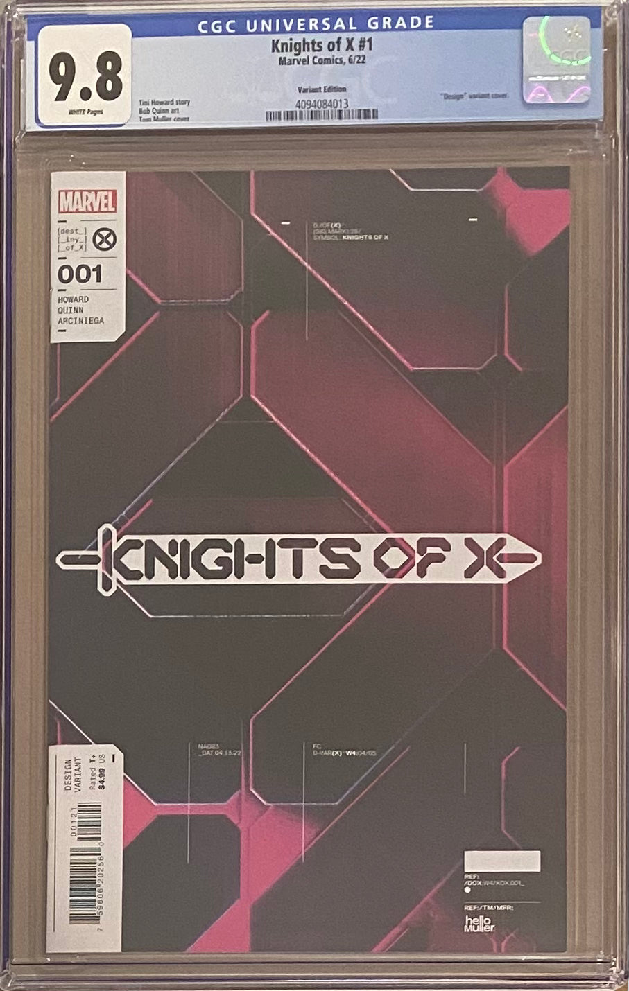 Knights of X #1 Muller 1:10 Retailer Incentive Variant CGC 9.8