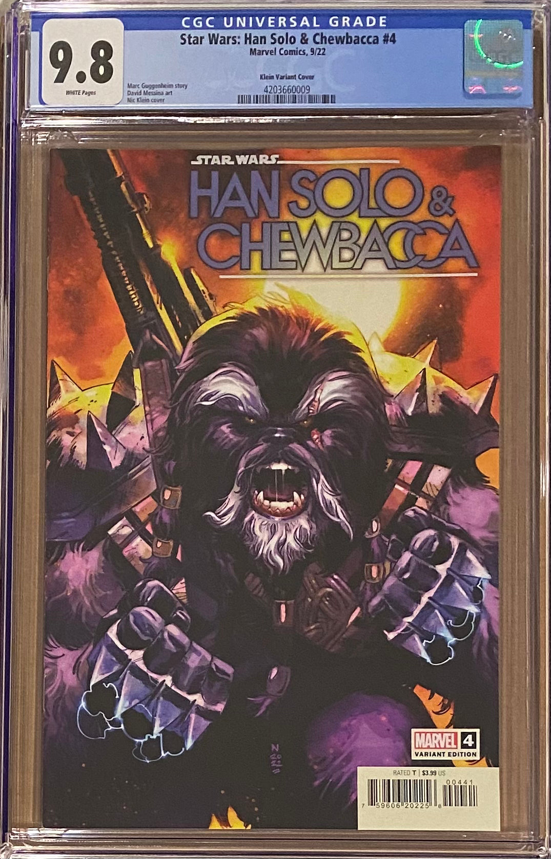 Star Wars: Han Solo & Chewbacca #4 Klein 1:25 Retailer Incentive Variant CGC 9.8