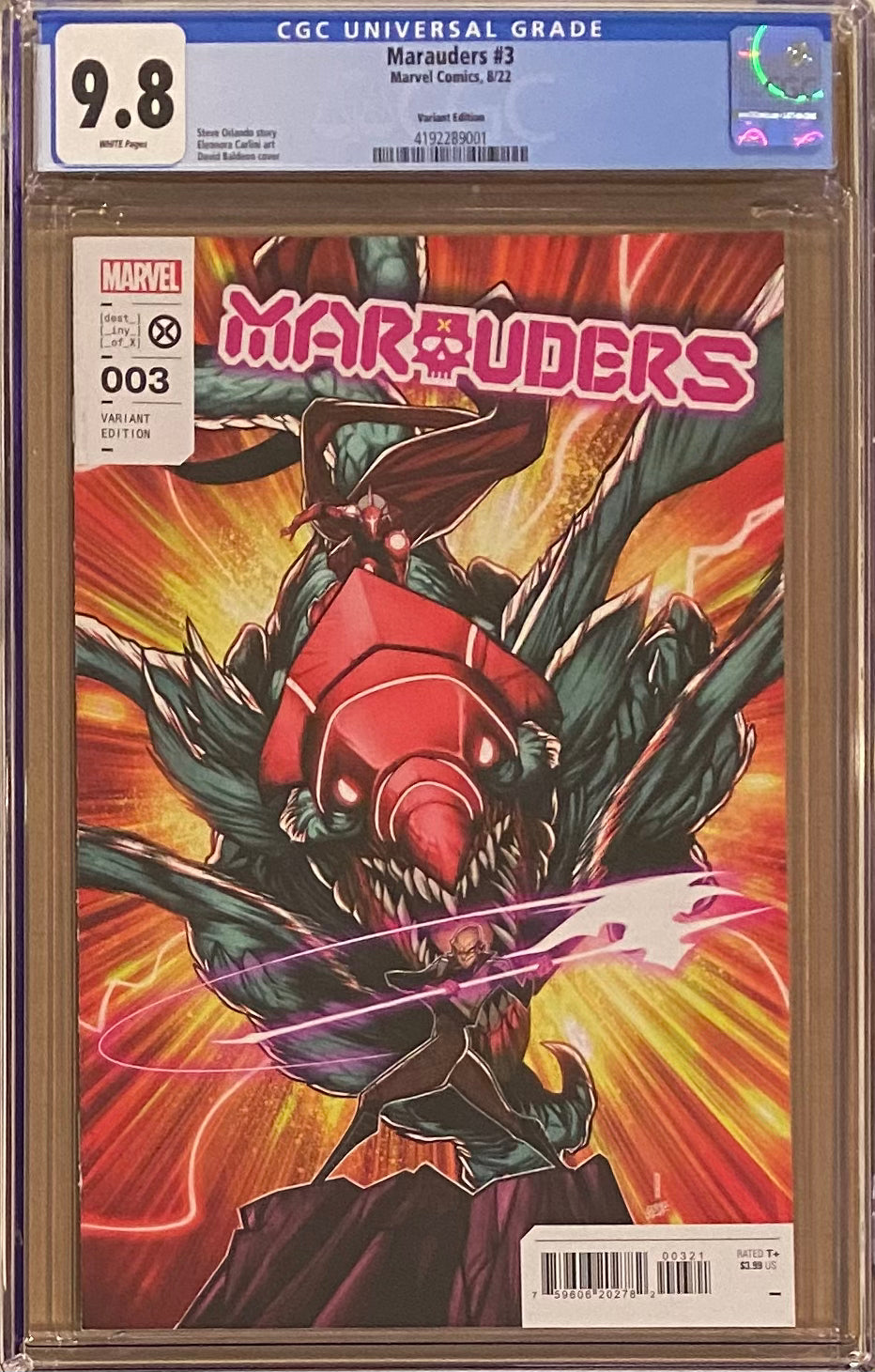 Marauders #3 Variant CGC 9.8