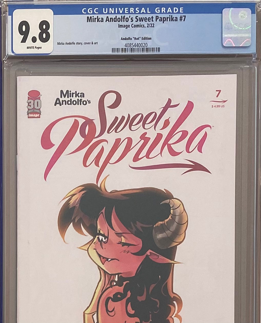 Sweet Paprika #7 Andolfo "Hot" Variant CGC 9.8