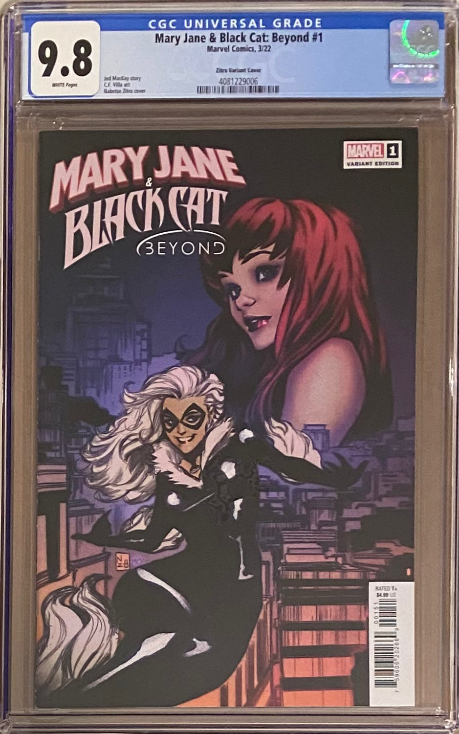 Mary Jane & Black Cat: Beyond #1 Zitro 1:25 Retailer Incentive Variant CGC 9.8