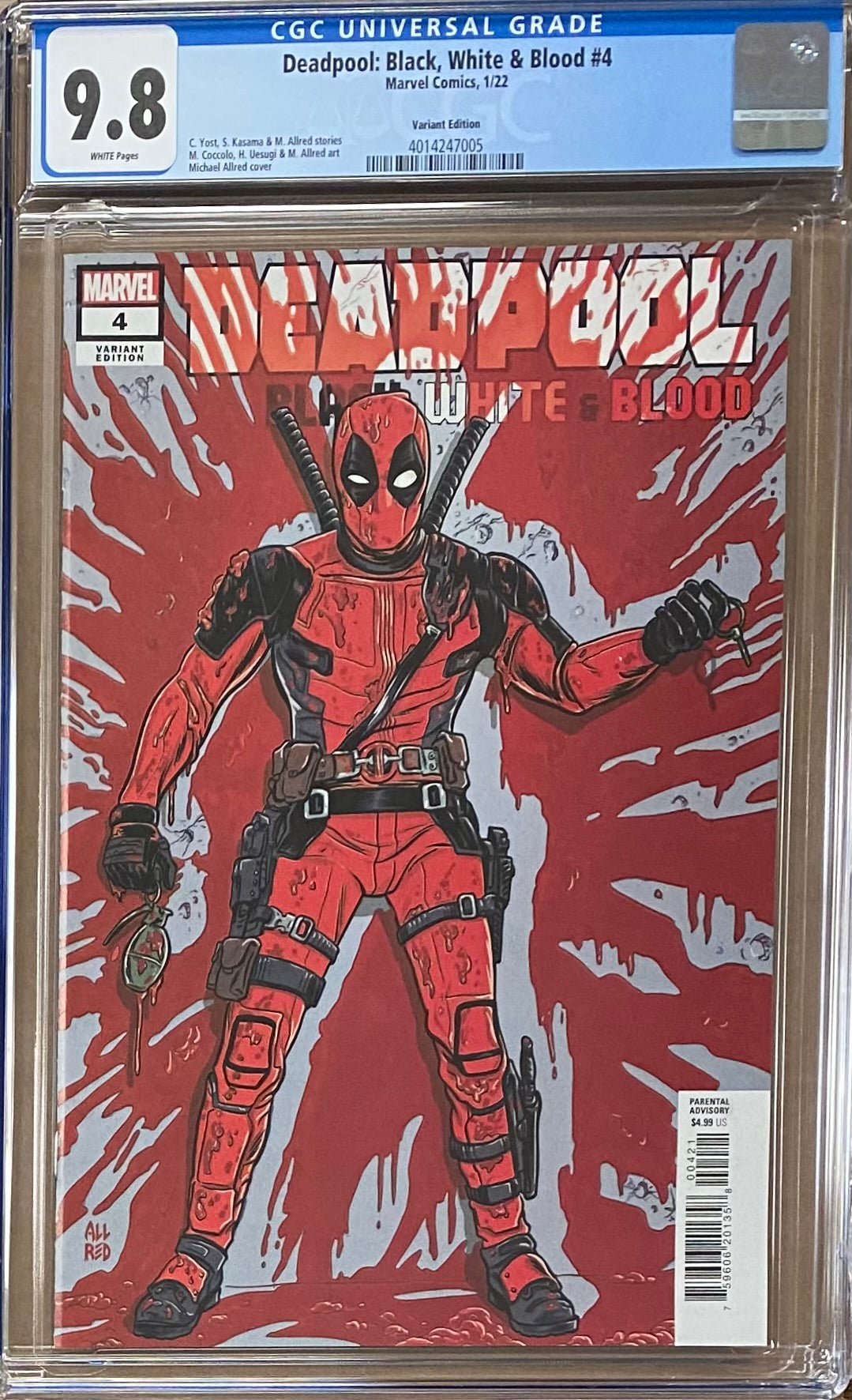 Deadpool: Black, White, and Blood #4 Variant CGC 9.8
