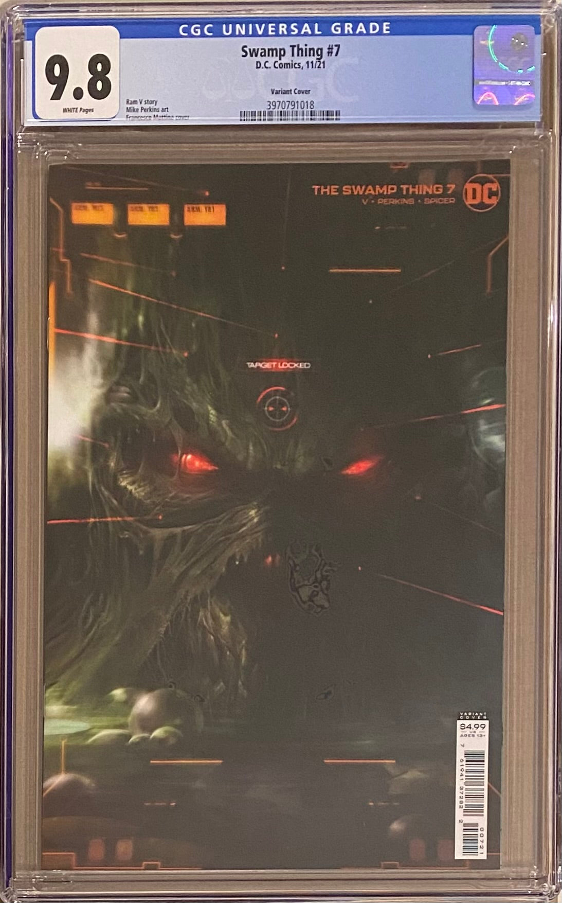 Swamp Thing #7 Variant CGC 9.8