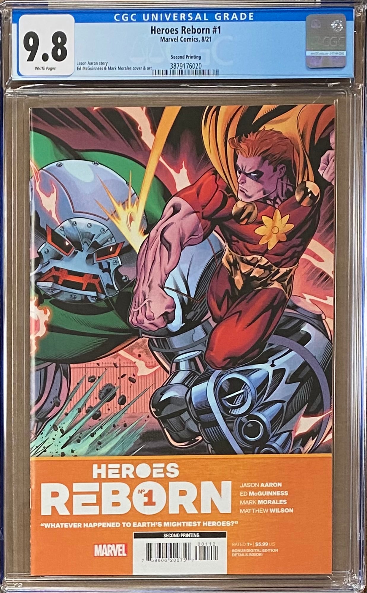 Heroes Reborn #1 Second Printing CGC 9.8